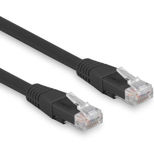 Rocstor Y10C331-BK 3ft Cat6 Black Ethernet Molded Cabl 100% Copper Ul Rated Cable