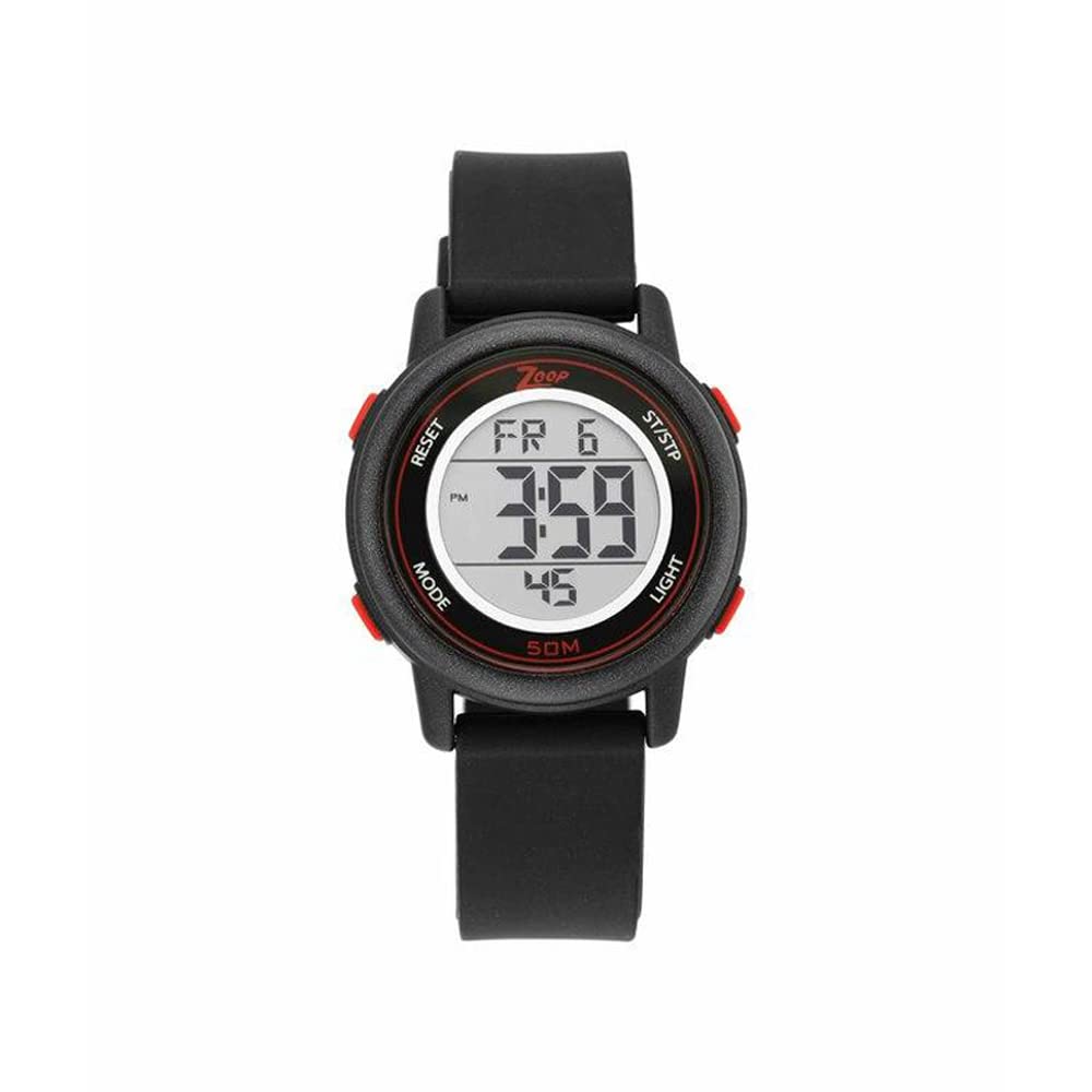 Zoop Digital Gray Dial Unisex-Child Watch-Np16015Pp01/Np16015Pp01
