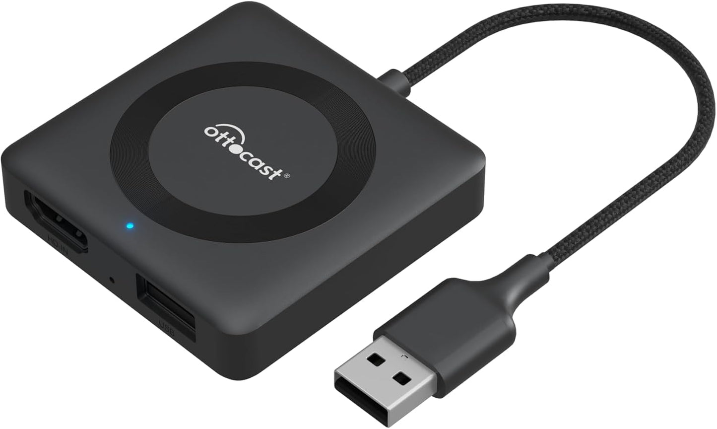 OTTOCAST Car TV Mate Pro Wireless CarPlay Adapter - Compatible with Fire TV Stick Converter for Car - Compatible with Set Top Bo
