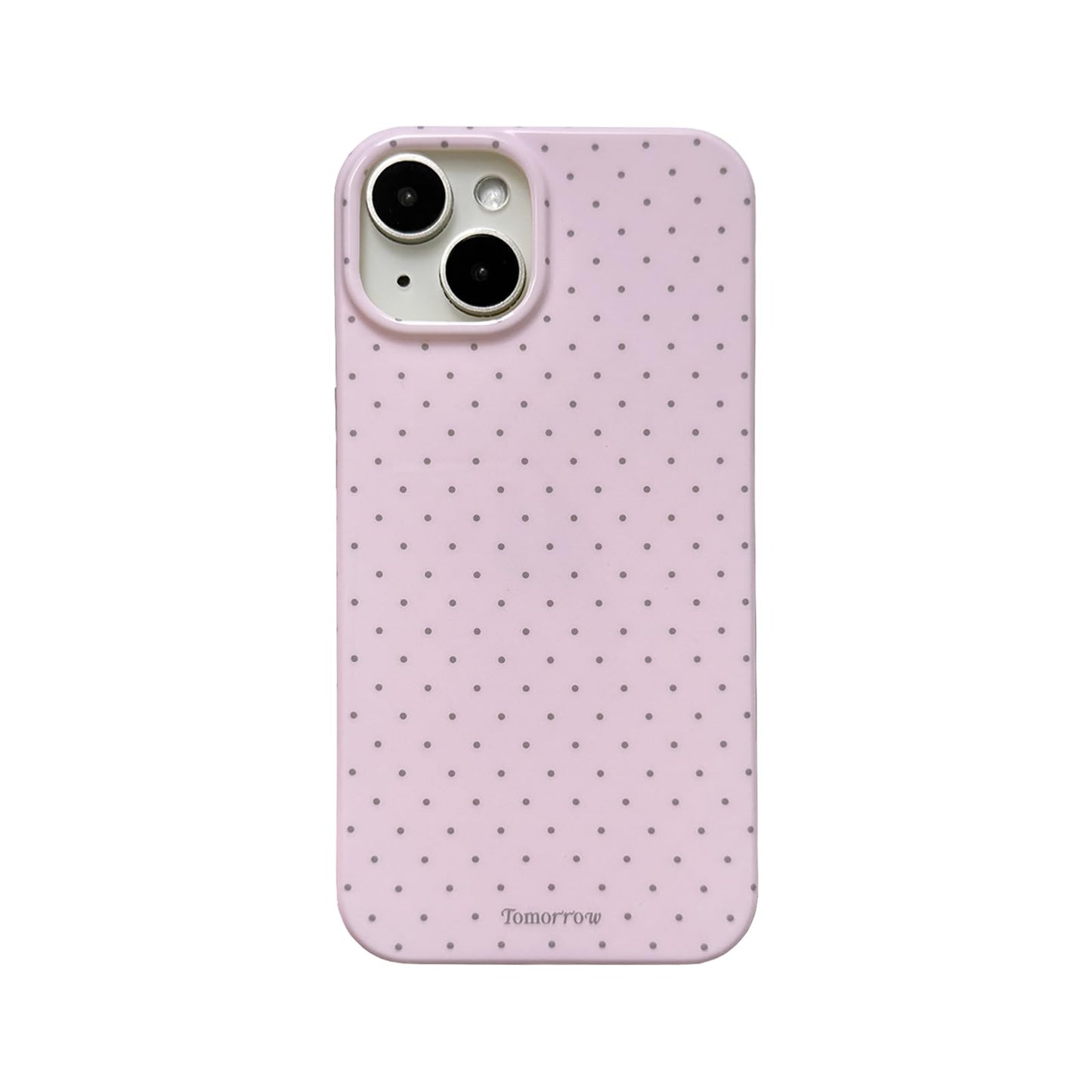 Faneiy for iPhone 15 Case Cute Fashion Polka Dot Aesthetics Women Girly Stylish Protective Soft Shockproof Phone Case Pink