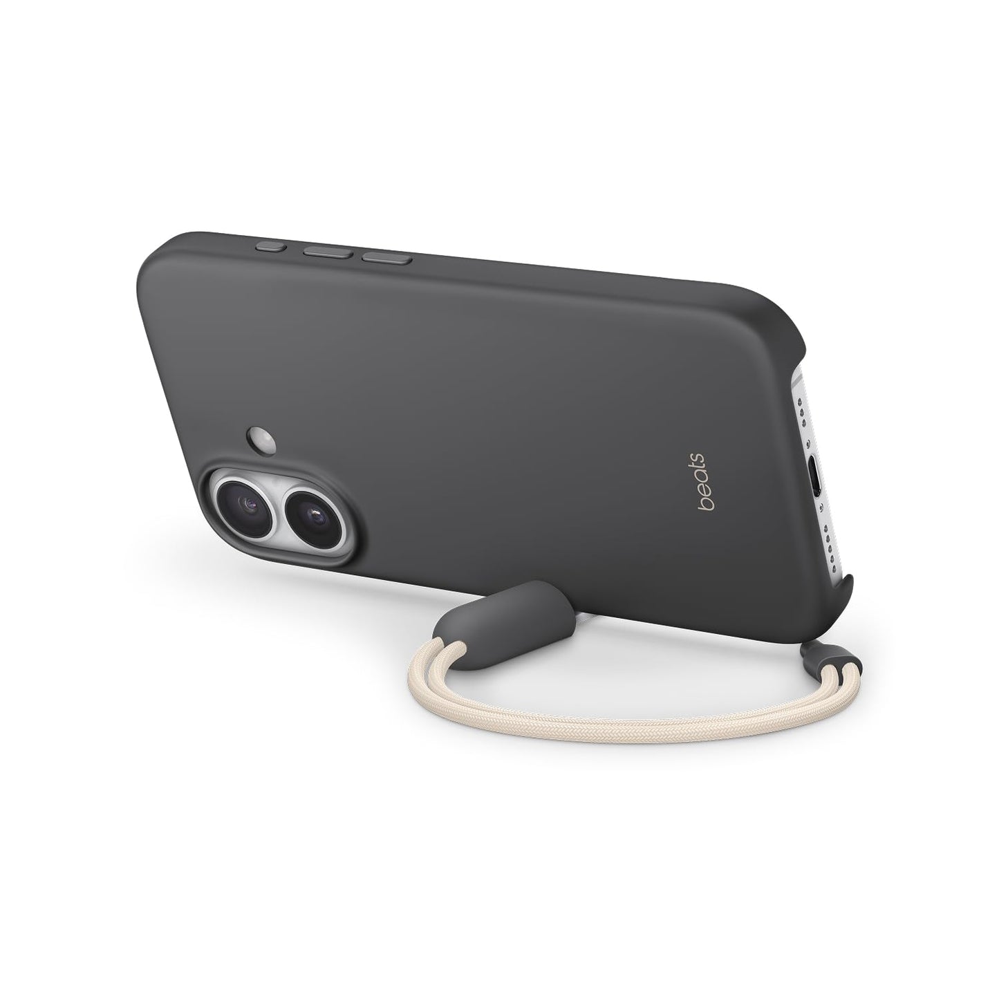 Beats iPhone 17 Kickstand Case with MagSafe & Camera Control, Built in Stand & Lanyard, Matte Finish with Microfiber Lining - Gr