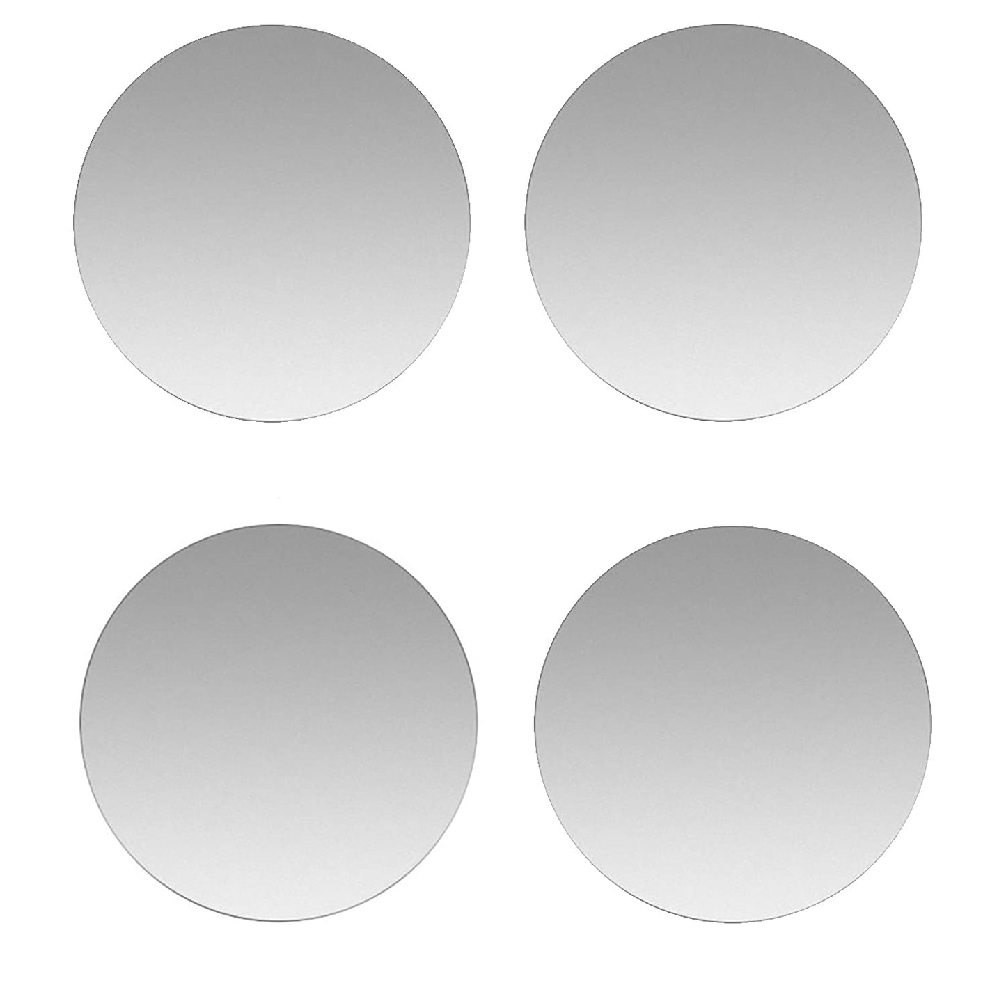 Cell Phone Metal Plates for Magnetic Car Mount, Wall, Phone Holder. Replacement Set of 4 Silver Round Iron Discs for Magnet Moun