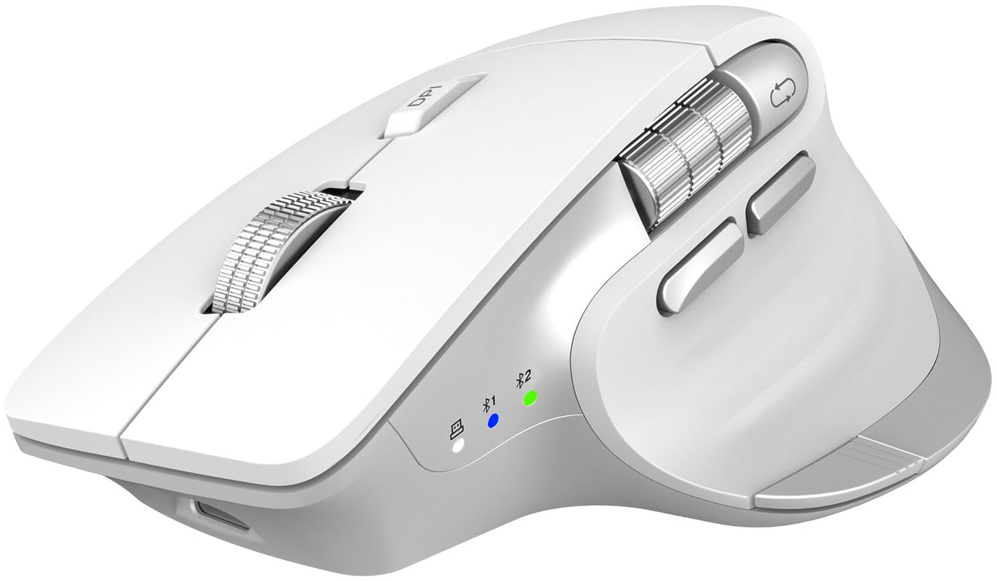 CITLLA Wireless Bluetooth Mouse, Ergonomic Rechargeable Silent Mouse with Multi-Device, Adjustable DPI, Flying Scroll & Thumb Wh