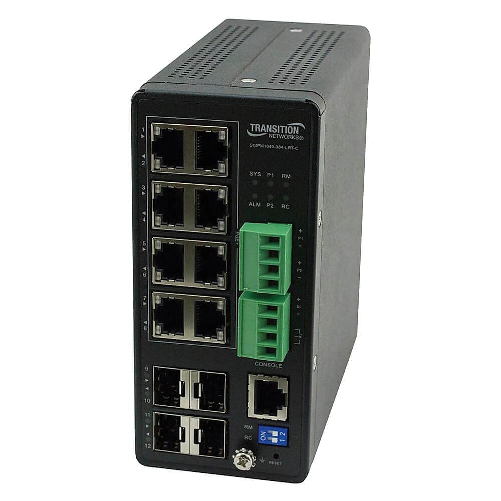 Milan Technology SISPM1040-384-LRT-C Mgd Hard Poe+ Swch 8 10/100/1000bt Poe+