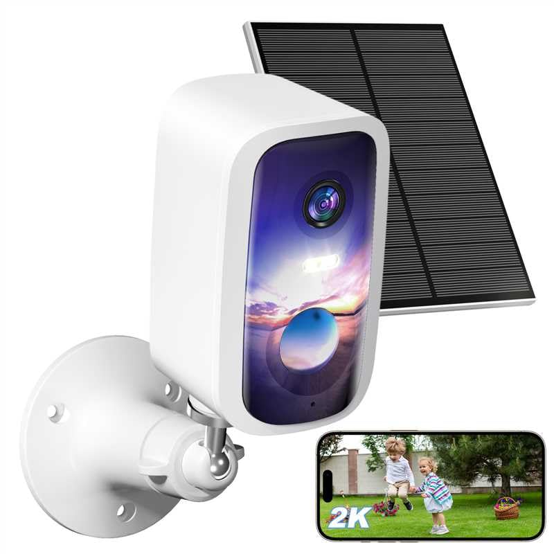 Solar Security Cameras Wireless Outdoor - HD 2K Battery Powered Cameras for Home Security Outside, 5G & 2.4G WiFi Surveillance I