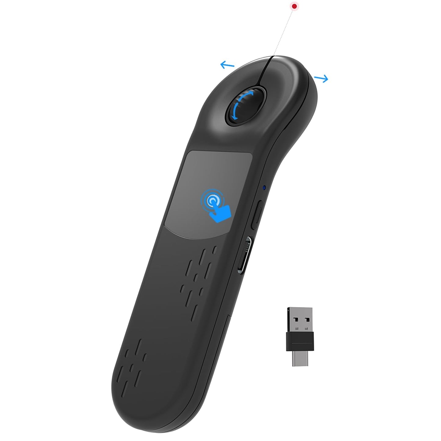3-Link Air Mouse for PC/iOS/Android with Touchpad Rechargeable Wireless Presentation for PPT Pointer Bluetooth 2.4G Remote Contr