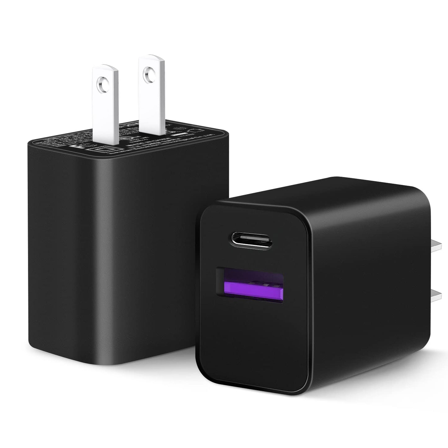 USB C Wall Charger Block, Seedato 20W Dual Port Type C Fast Charging Block for Apple Watch Series 8, Wall Charger Plug Adapter C