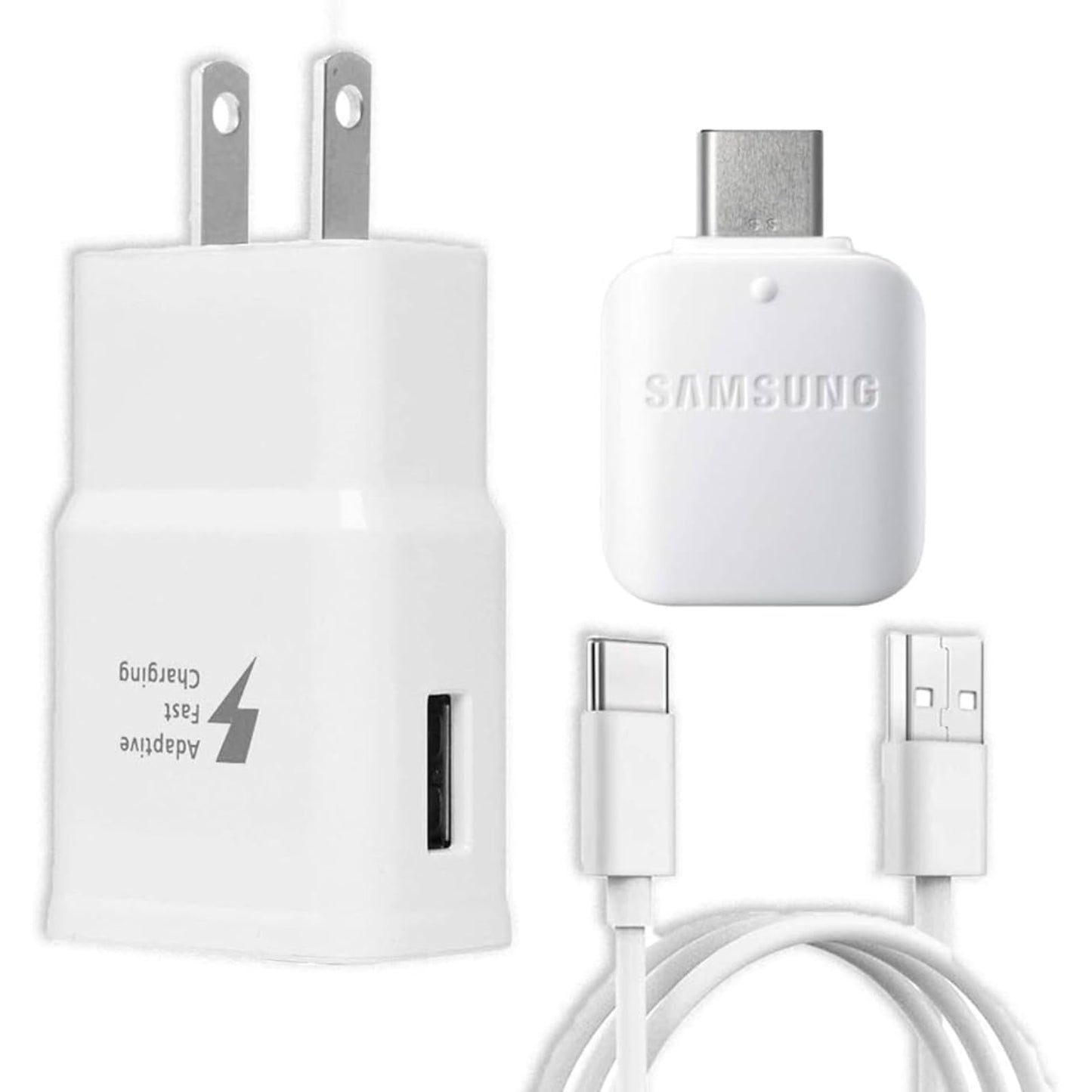 Fast Charger with USB Type C 6.6FT (2m) Cable & OTG Adapter for Samsung Galaxy S9/S9 Plus/S8/S8 Plus/S10/S10e/S10 Plus/Note 8/No