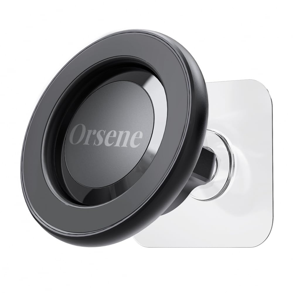 Orsene for MagSafe Wall Mount Magnetic Phone Holder Includes All Smartphone Compatible Rings (Self-Adhesive), 360 Degree Free Ro