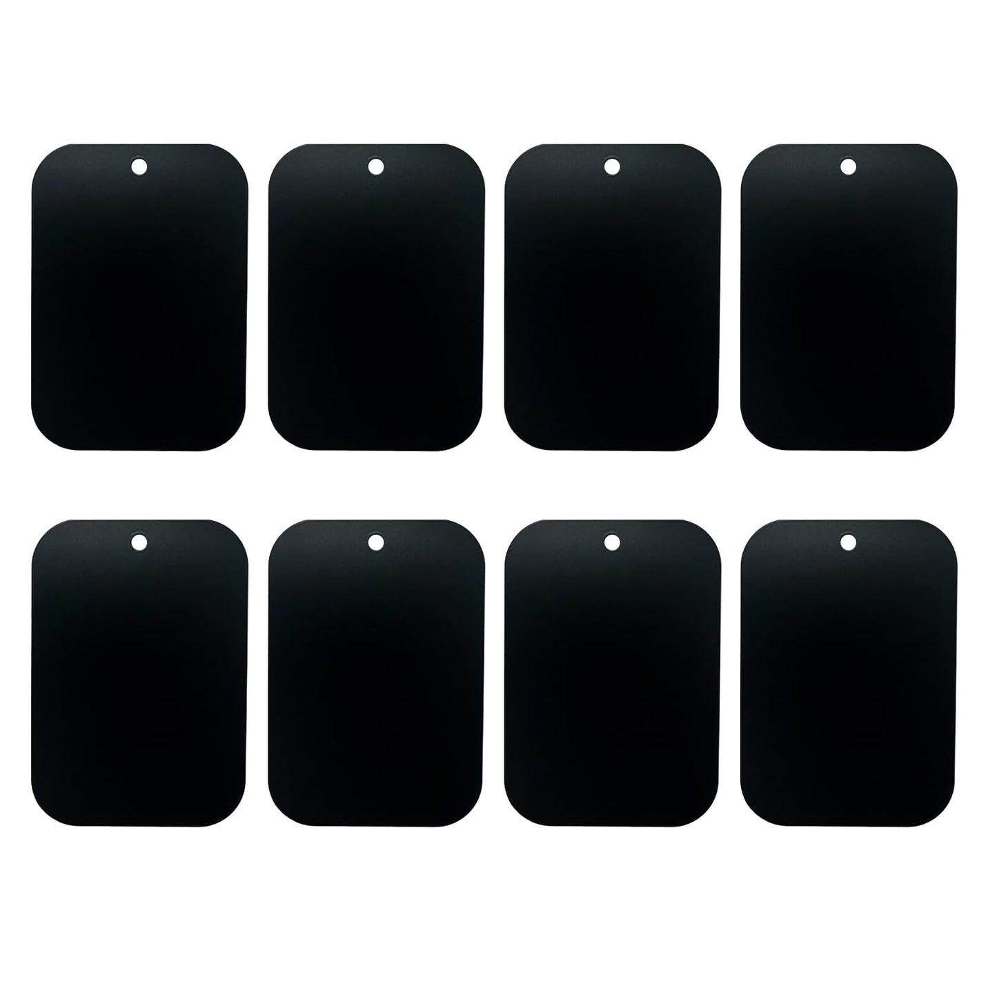 GDMINLO Mount Metal Plate(8Pack) for Magnetic Car Mount Phone Holder with Full Adhesive for Phone Magnet, 8X Rectangular (Black)