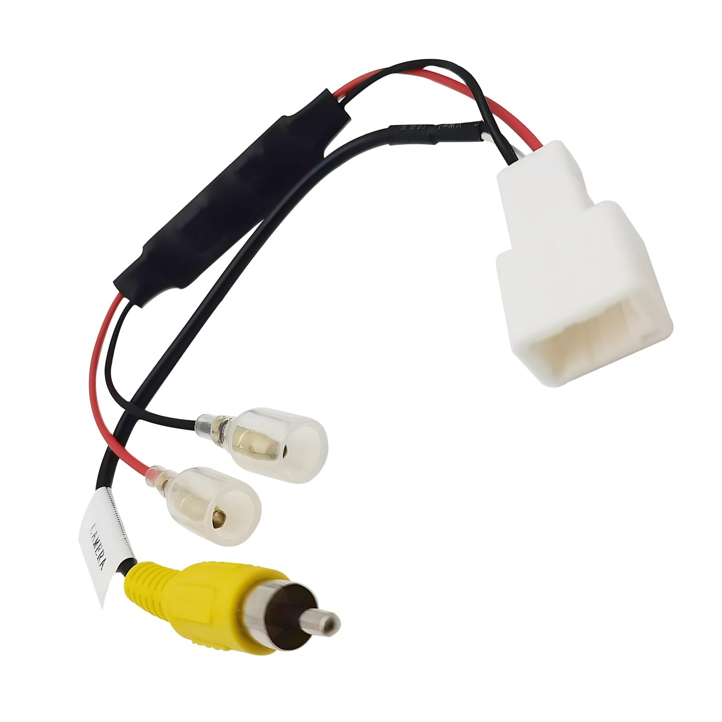 MOXRUQ Car Rear View Backup Reverse Camera Video Connector RCA Cable, 4 Pin OEM Factory Output Car Reverse Camera Retention Wiri