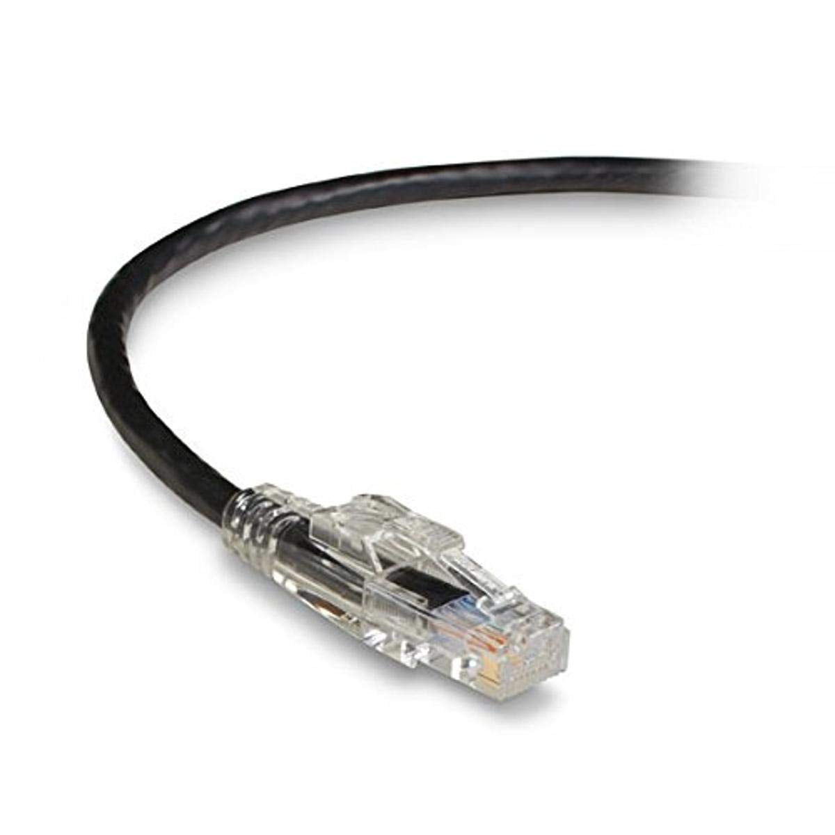 Black Box GigaTrue 3 CAT6 550-MHz Lockable Patch Cable (UTP), Black, 1-ft. (0.3-m)