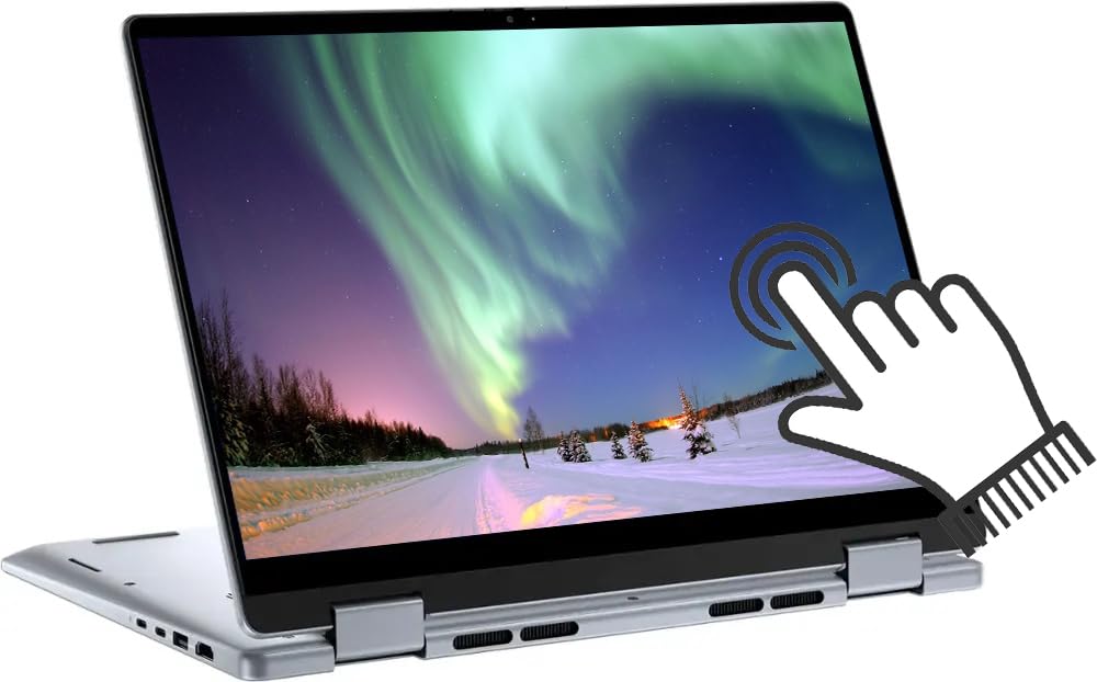 Dell Inspiron 14 7440 2-in-1 Laptop, 14 FHD+ Touchscreen, Intel Core 7 150U(> i7-1355U), 32GB DDR5 RAM, 1TB SSD, Backlit KB, FP