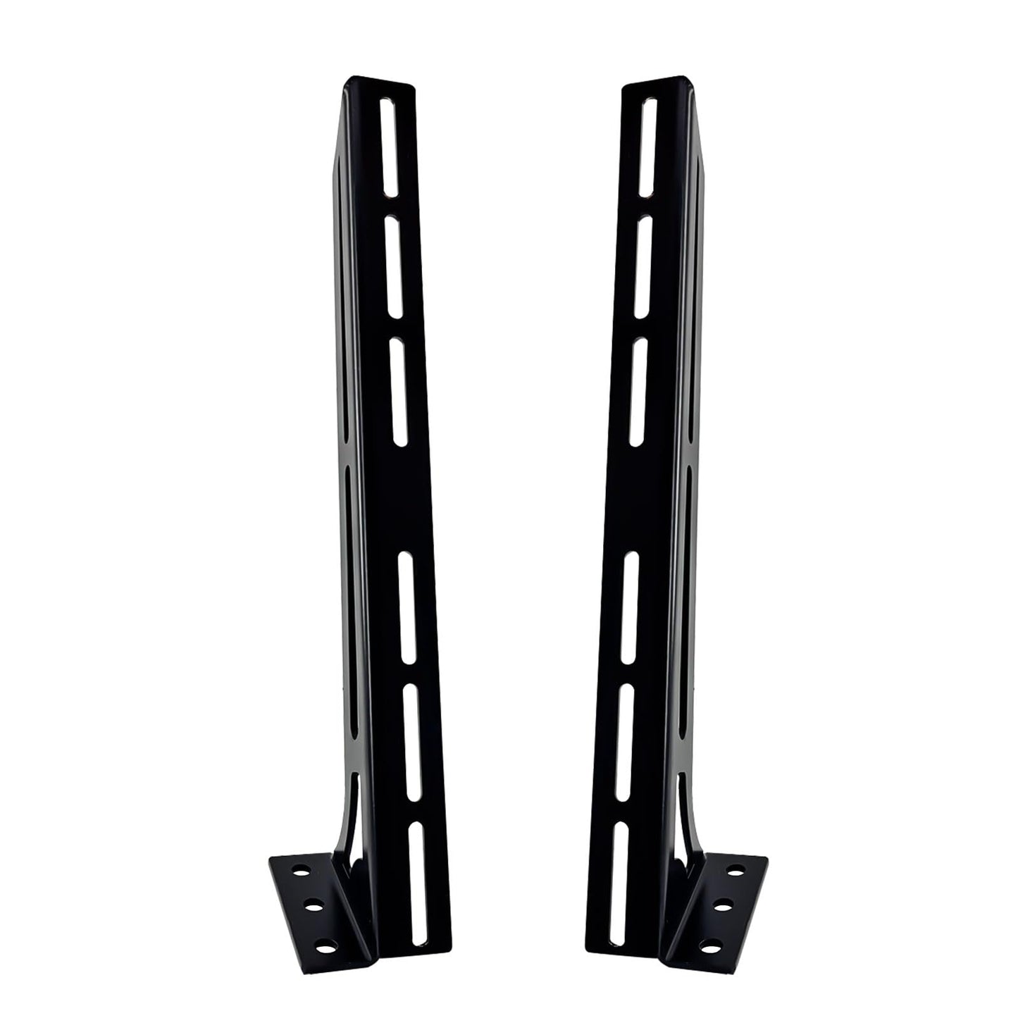 STILEALUS Steel Floor & Wall Mount Amplifier Rack Laser-Cut Audio Equipment Rack for Car Audio Sound System Coated with Black Po