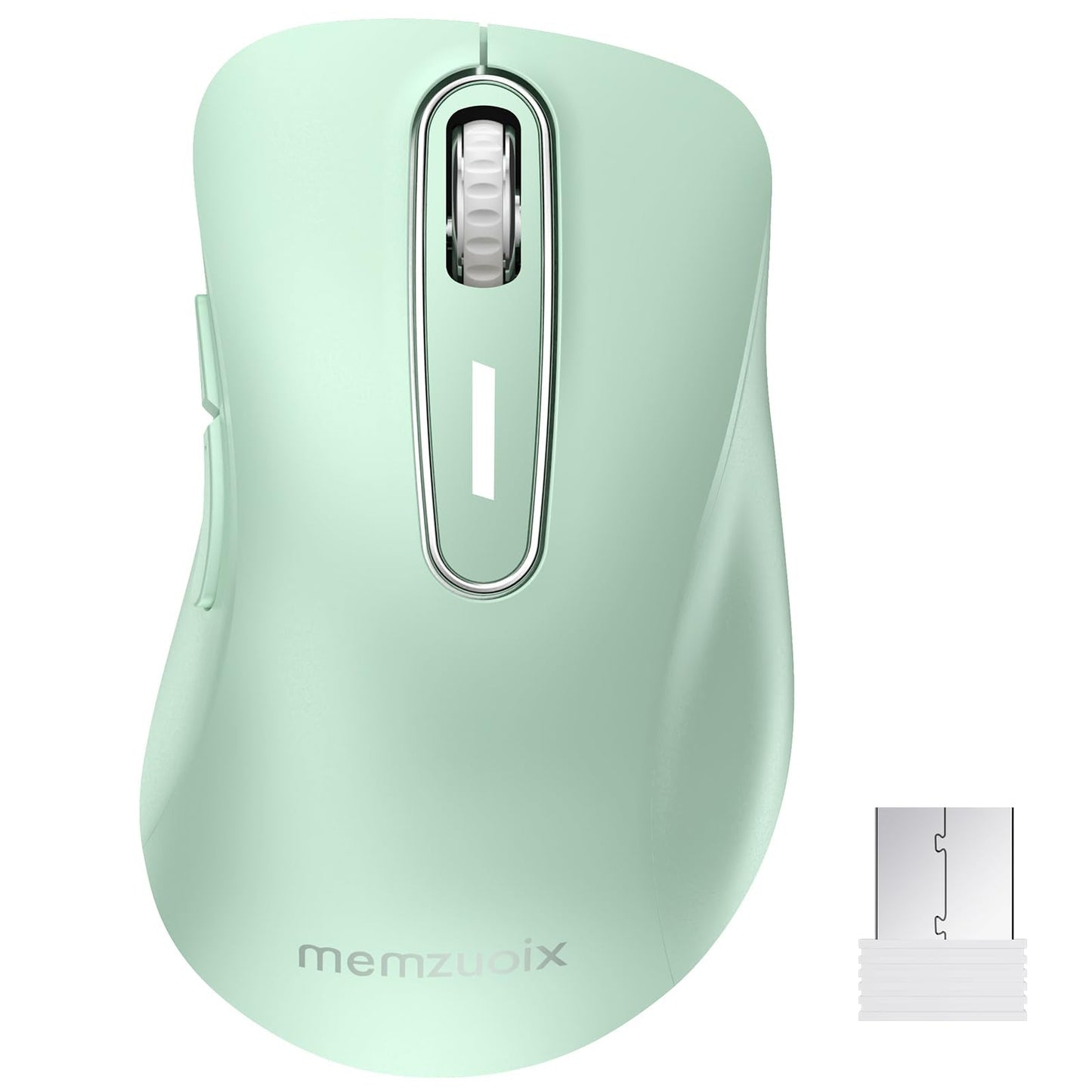 memzuoix 2.4G Wireless Mouse, 1400 DPI Computer Mice USB Receiver, Portable Wireless USB Mouse Battery Powered Cordless Mice for