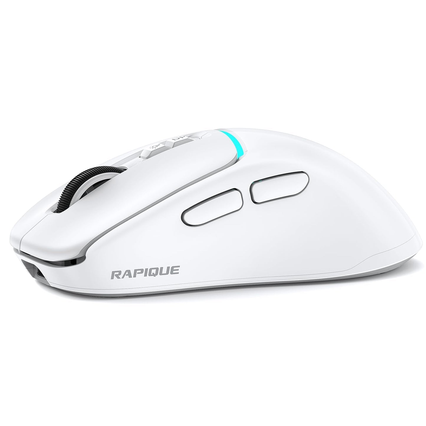 RAPIQUE Wireless Bluetooth Mouse - Dual Bluetooth & 2.4GHz USB Receiver, 4 DPI Levels (1000-3200), USB-C Rechargeable, Ergonomic