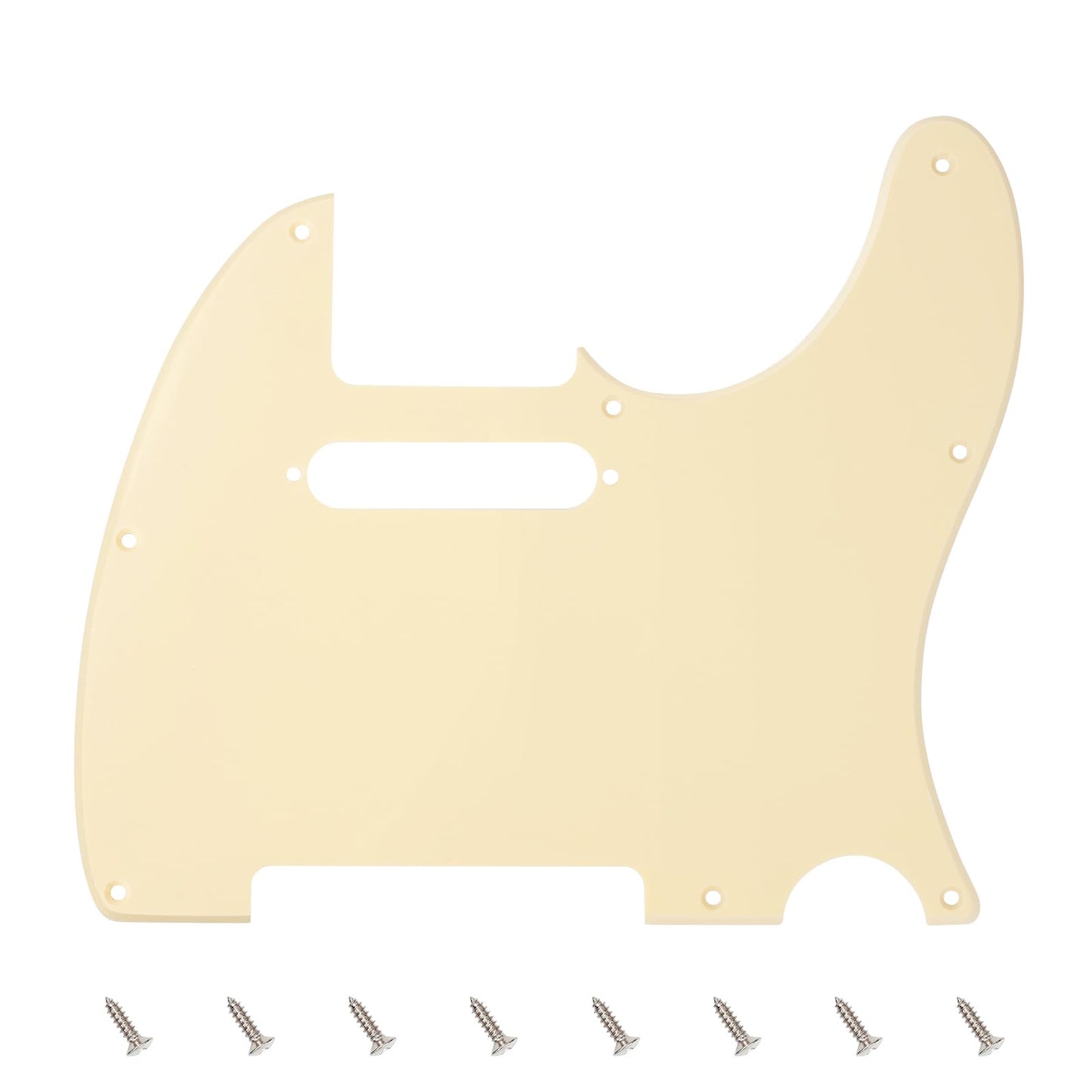 Banworks 3 Ply Tele Pickguard 8-Hole Electric Guitar Pickguard Scratch Plate for USA/Mexican Fender Modern Style Standard Tele T