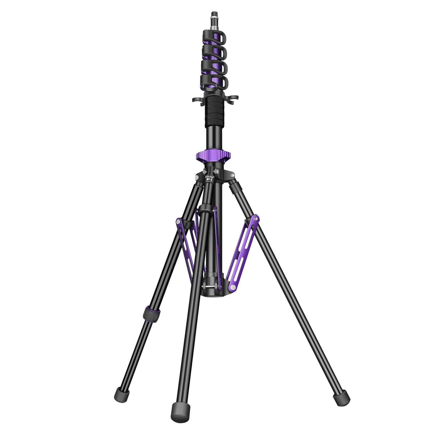 FreeSea 6.9ft/2.1m Aluminum Light Stand, 4.4lbs Load, Travel Tripod with 20 Folded Size, Professional Studio Light Stand, Quick