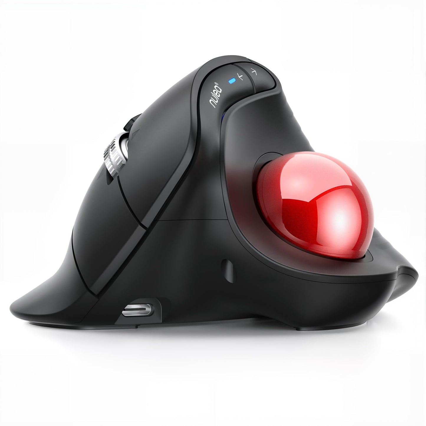 Nulea M514 Vertical Trackball Mouse, Ergonomic Wireless Thumb-Control Mouse with Quiet Clicks, Ultra-Fast Scrolling, 3 Device Co
