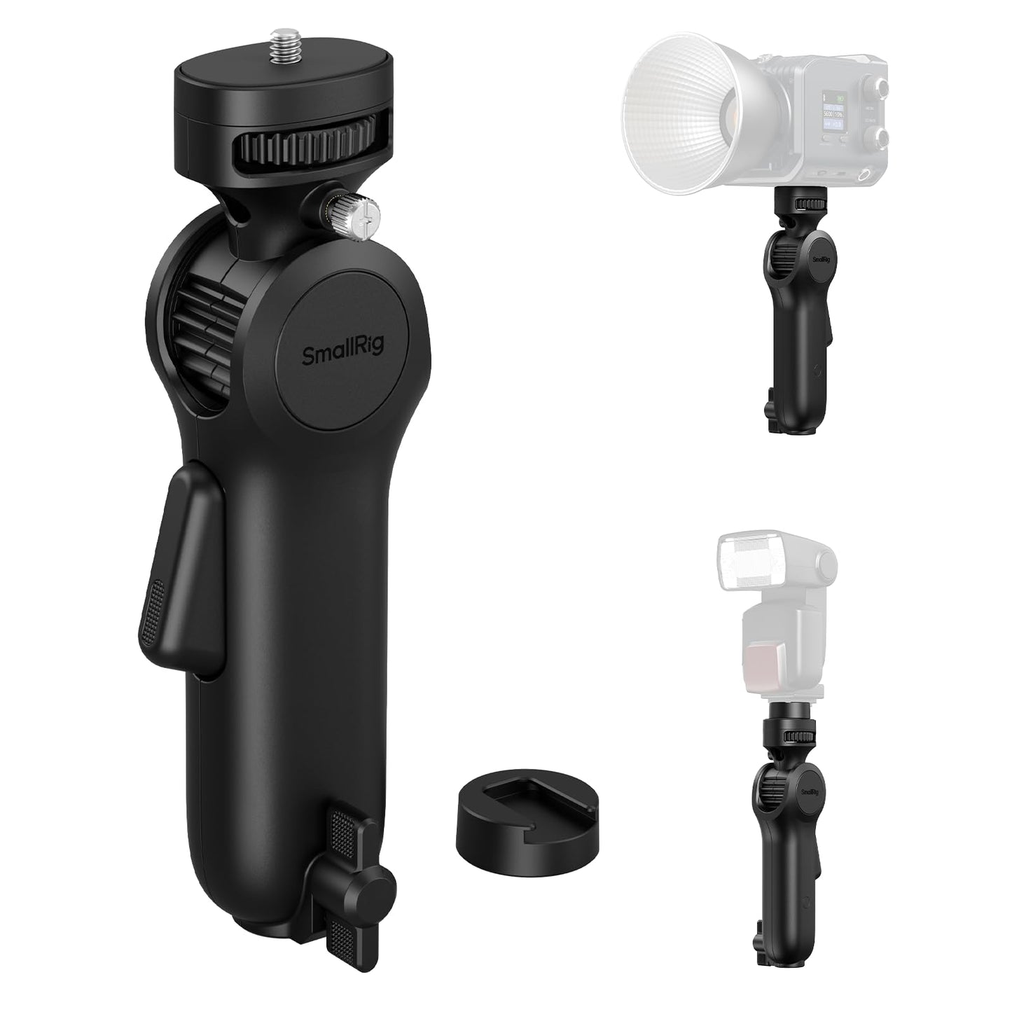 SmallRig Quick Adjustment Light Stand Adapter, One-Button 180 Pitch Adjustment, 3kg Load Capacity, for COB Video Light/Camera/Ph