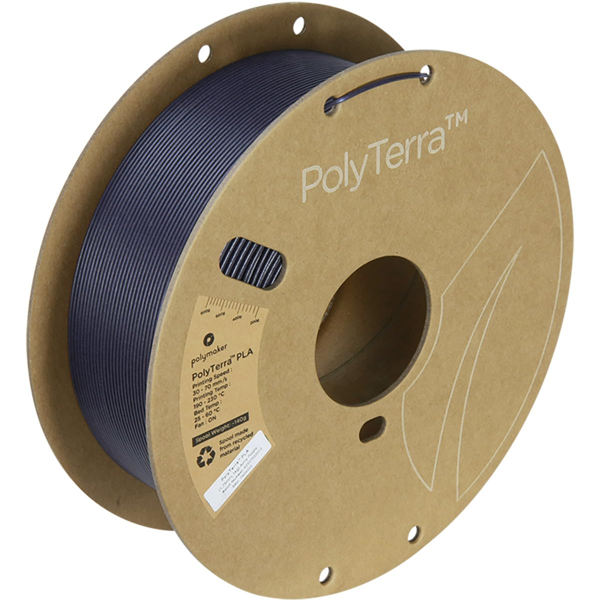 Polymaker Matte PLA Filament Army Purple 1.75mm 1kg 3D Printing Filament, PolyTerra 3D Printer PLA Filament