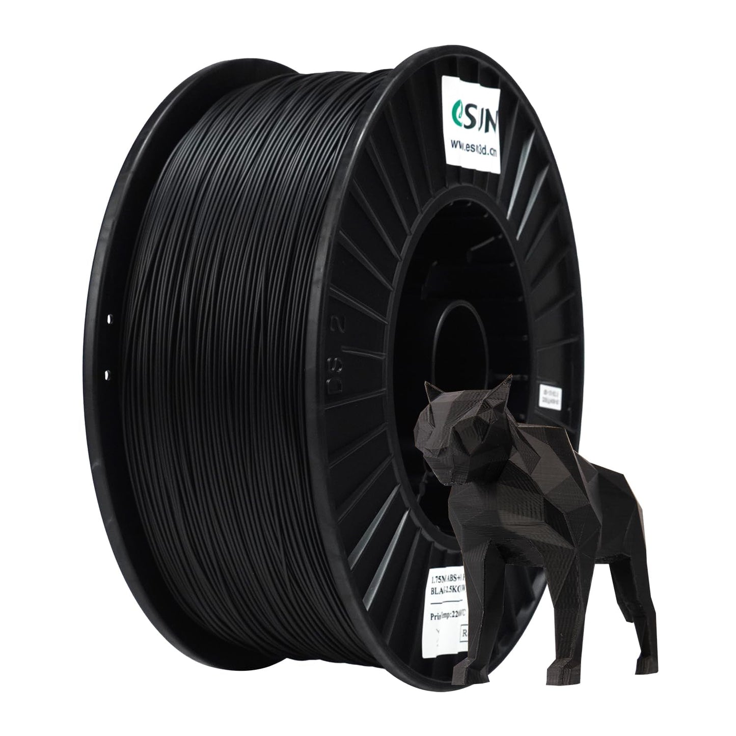 eSUN ABS+ Filament 1.75mm, 3D Printer Filament ABS Plus, Dimensional Accuracy +/- 0.05mm, 2.5KG Spool (5.5 LBS) 3D Printing Fila