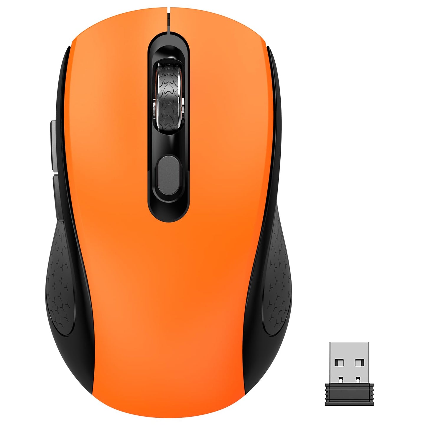 Wireless Mouse With Side Buttons Suitable for Laptops PC Chromebook Mac MacBook Silent Mouse with USB Nano Receiver 2400 DPI Ant