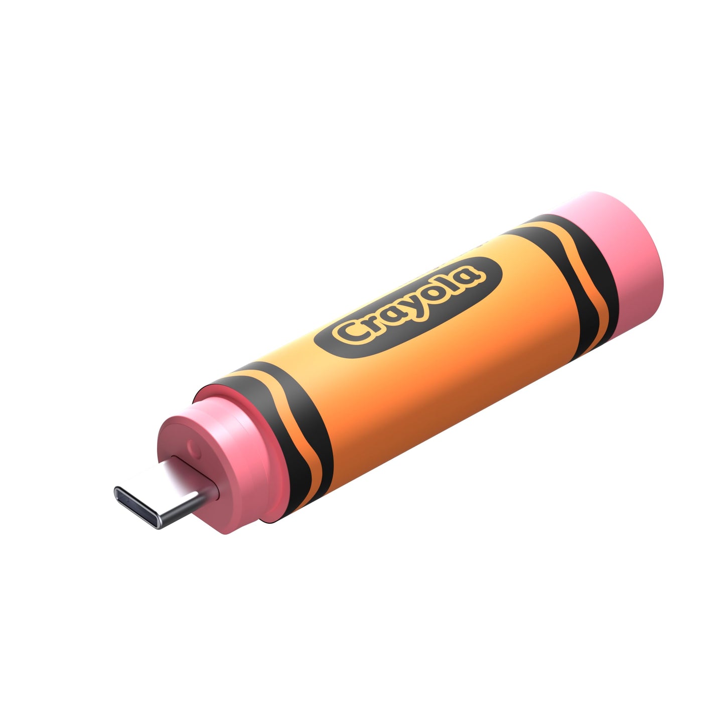 SANDISK 256GB Crayola USB-C Flash Drive, Mango Tango - Up to 300MB/s Read speeds, USB 3.2 Gen 1, USB Type-C - Crayon-Shaped Driv