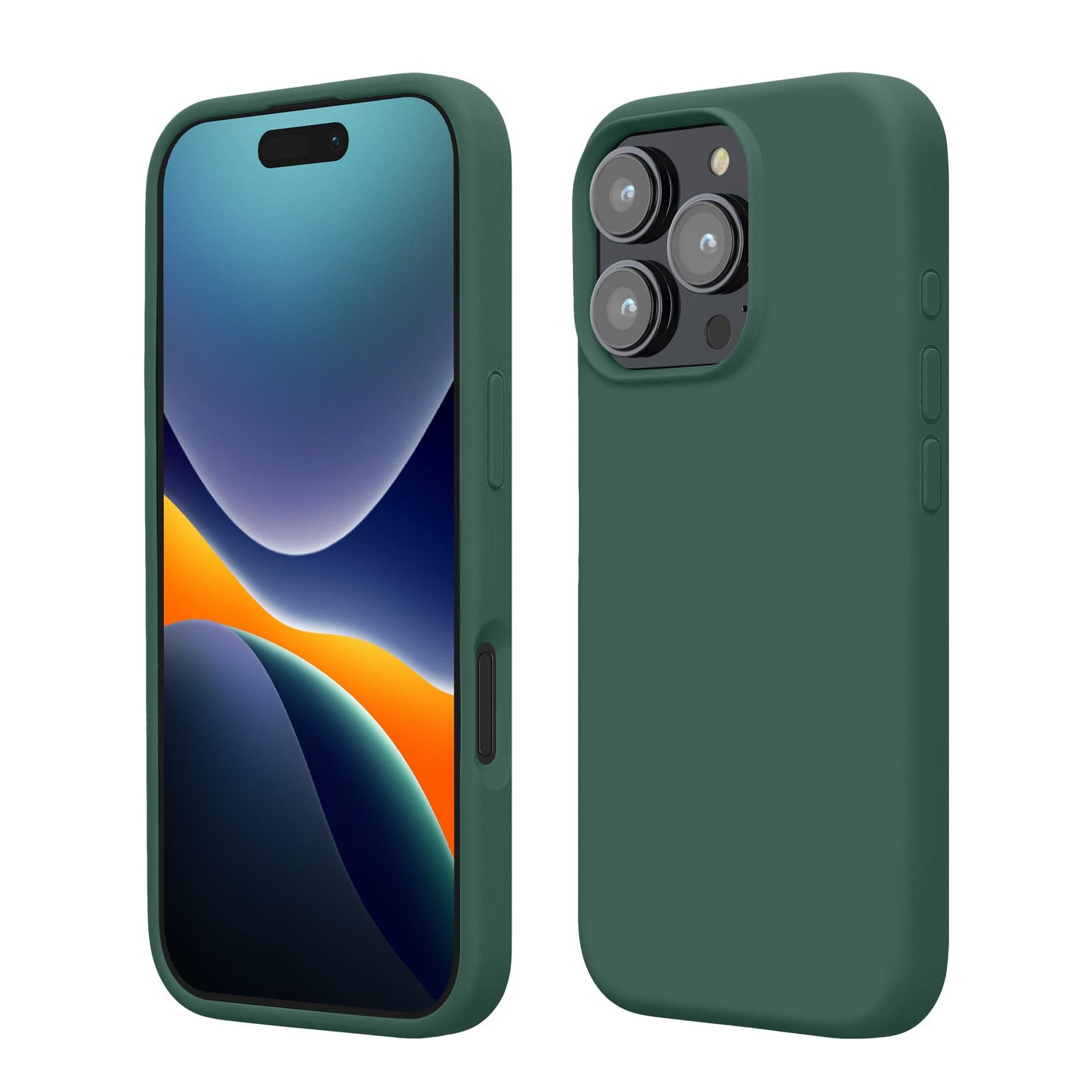 kwmobile Case Compatible with Apple iPhone 16 Pro Max Case - TPU Silicone Phone Cover with Soft Finish - Forest Green