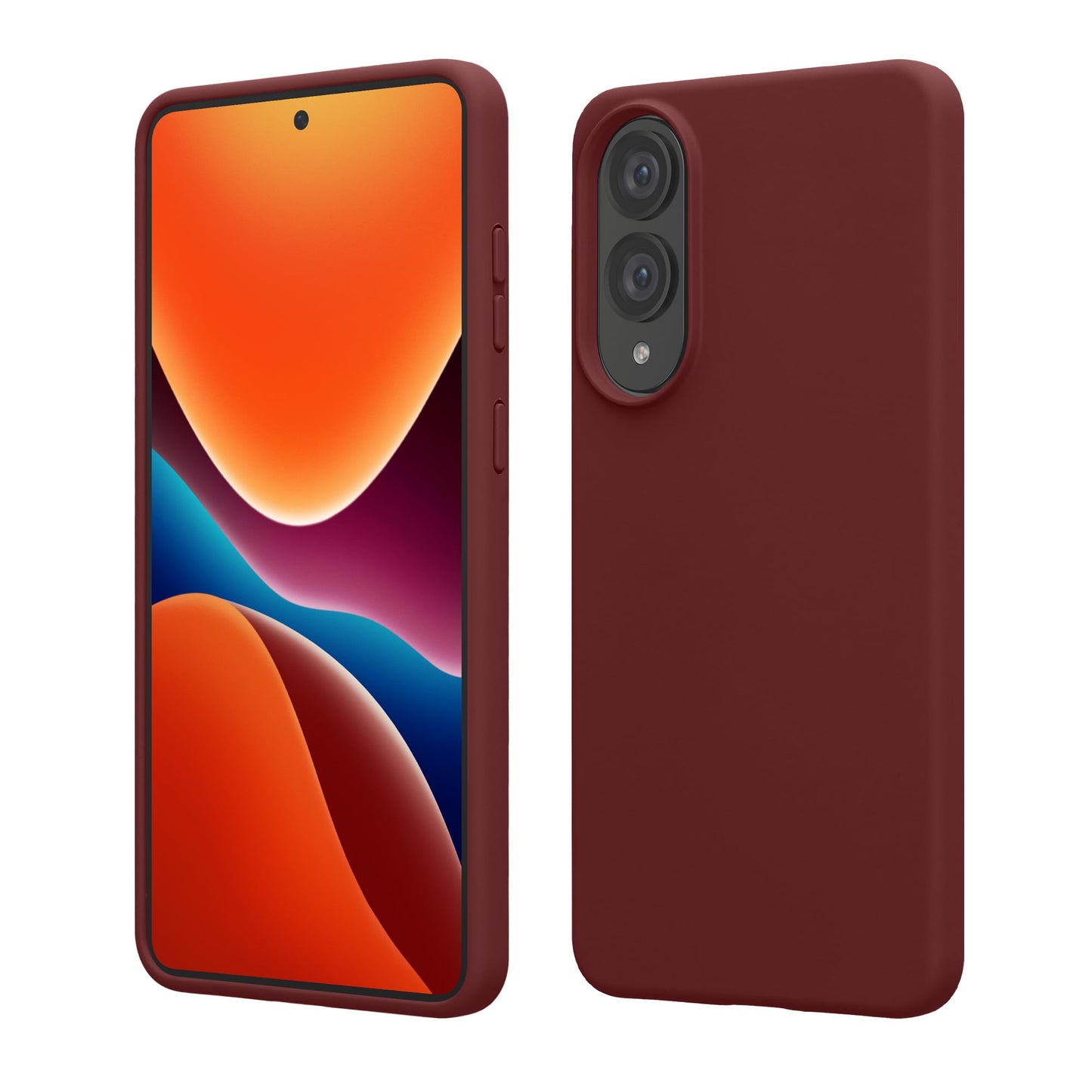 kwmobile Case Compatible with Samsung Galaxy S25 Edge Case - TPU Silicone Phone Cover with Soft Finish - Bordeaux Violet
