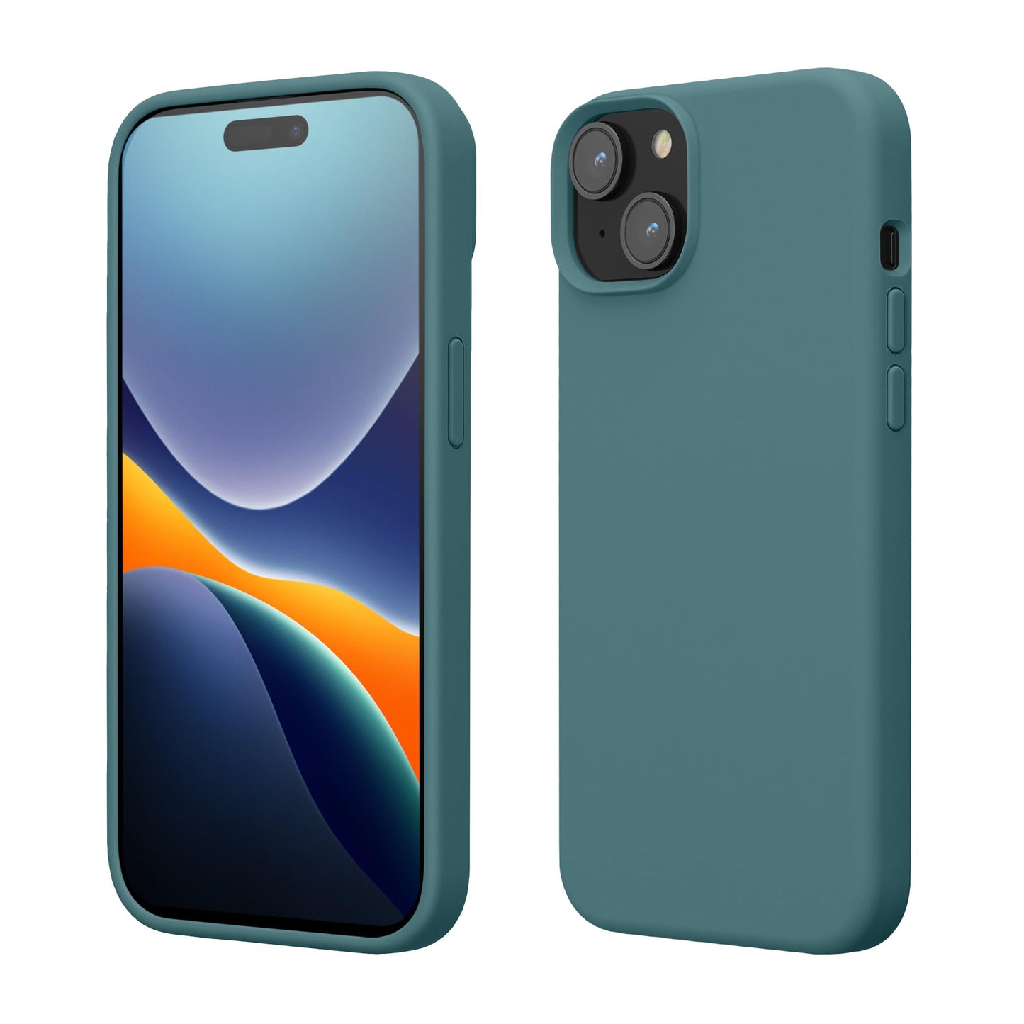 kwmobile Case Compatible with iPhone 15 Case - Slim Soft TPU Silicone Cover - Antique Stone