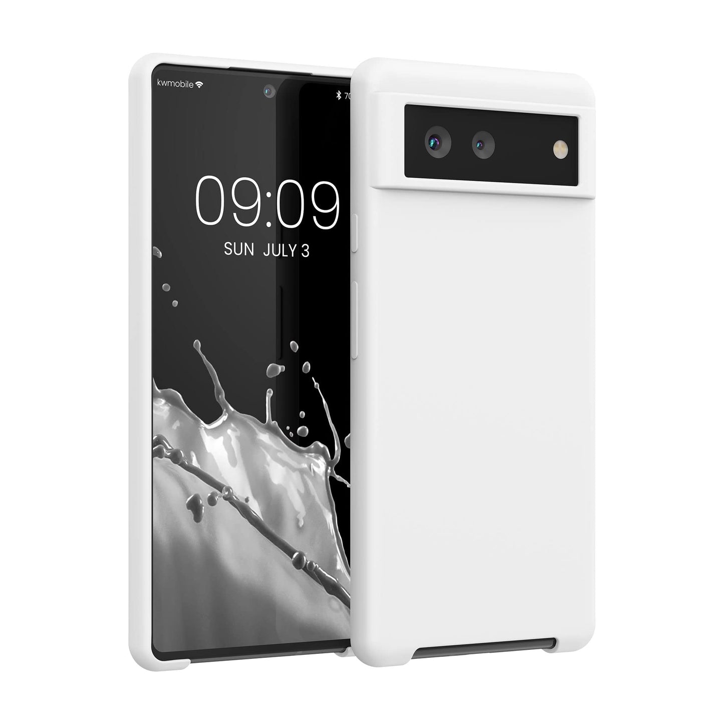 kwmobile Case Compatible with Google Pixel 6 Case - TPU Silicone Phone Cover with Soft Finish - White Matte