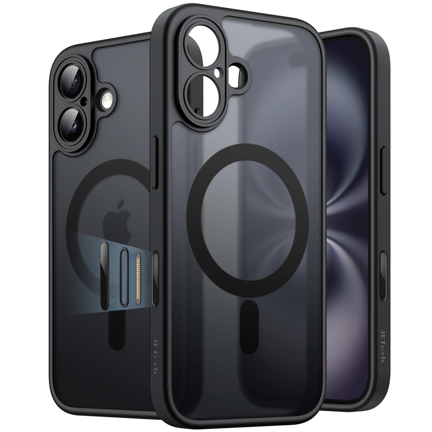 JETech Magnetic Case for iPhone 16 6.1-Inch with Camera Control Button, Compatible with MagSafe, Translucent Matte Back Slim Sho