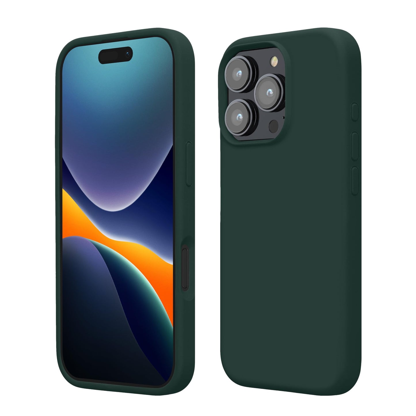 kwmobile Case Compatible with Apple iPhone 16 Pro Case - TPU Silicone Phone Cover with Soft Finish - Moss Green
