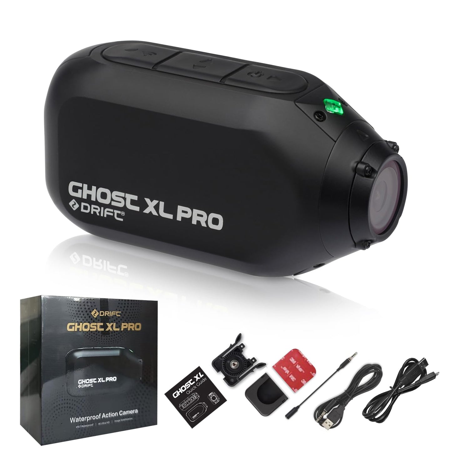 DRIFT Ghost XL PRO Sport Action Camera 4K Sport WiFi IPX7 Waterproof Wearable Live Stream Vlog Motorcycle Bicycle Helmet Cam