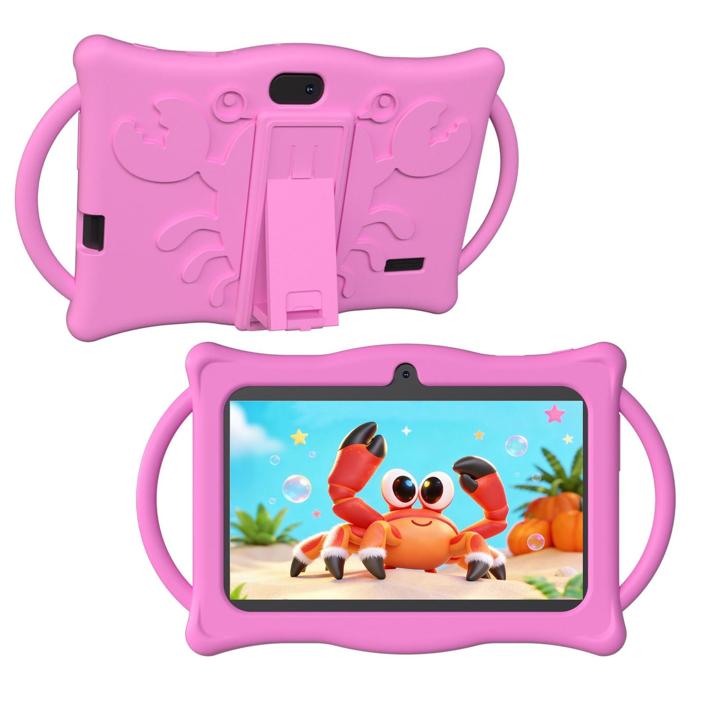 Android Kids Tablet 7 inch Tablets for Kids, 4GB RAM 32GB ROM Quad Core Toddler Tablet with Shockproof Case, Parental Control, W