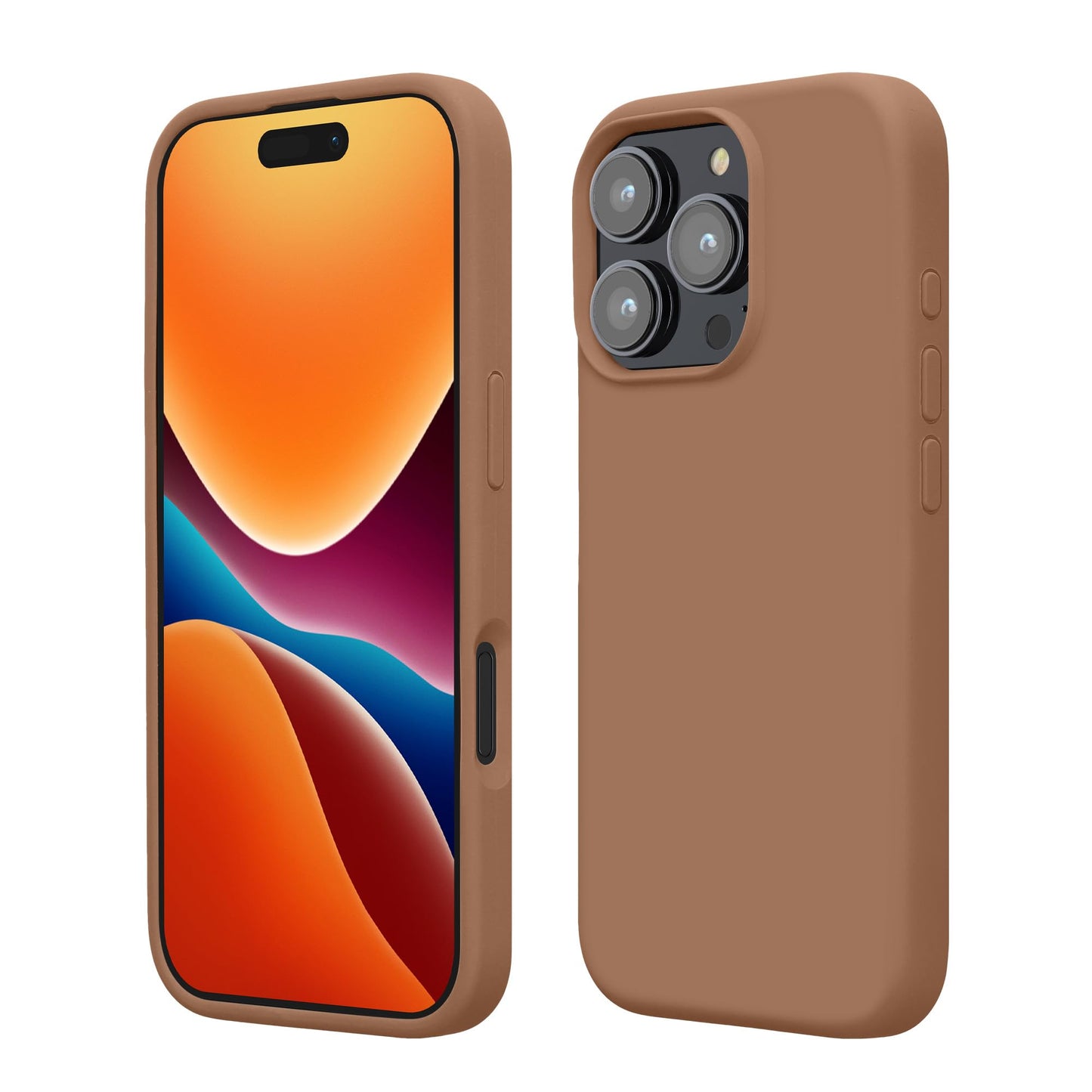 kwmobile Case Compatible with Apple iPhone 16 Pro Case - TPU Silicone Phone Cover with Soft Finish - Cappuccino