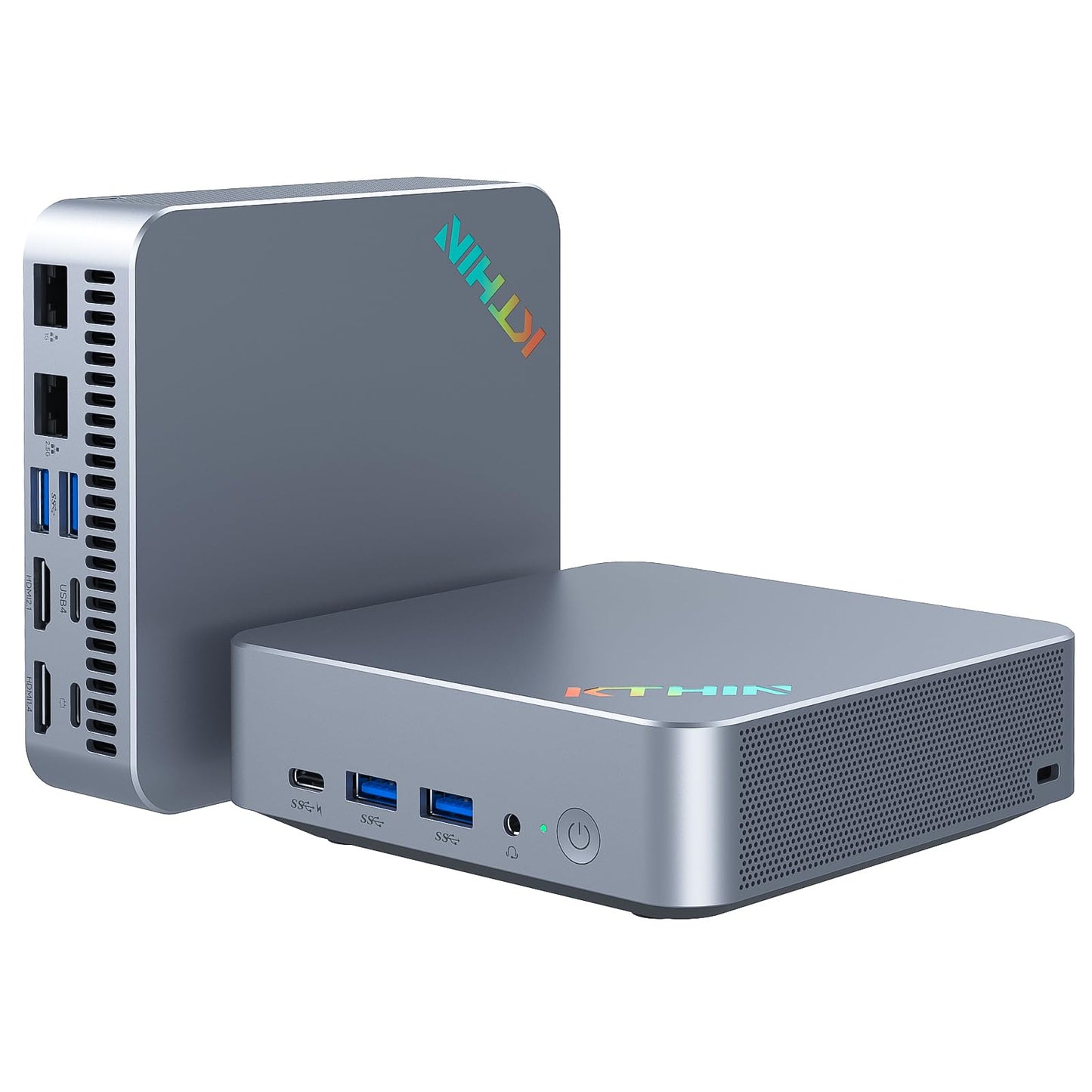KTHIN Mini PC 13th Gen i5-1340P (up to 4.6GHz), 16GB DDR5 RAM 512GB PCIe4.0 SSD Mini Gaming PC, Dual LAN/Triple Display/USB4.0/W
