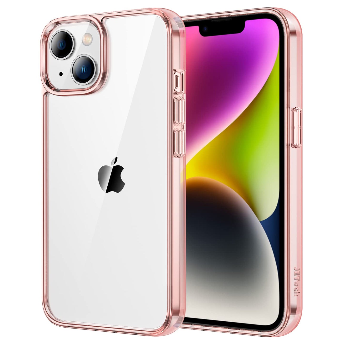 JETech Case for iPhone 14 6.1-Inch, Non-Yellowing Shockproof Phone Bumper Cover, Anti-Scratch Clear Back (Rose Gold)