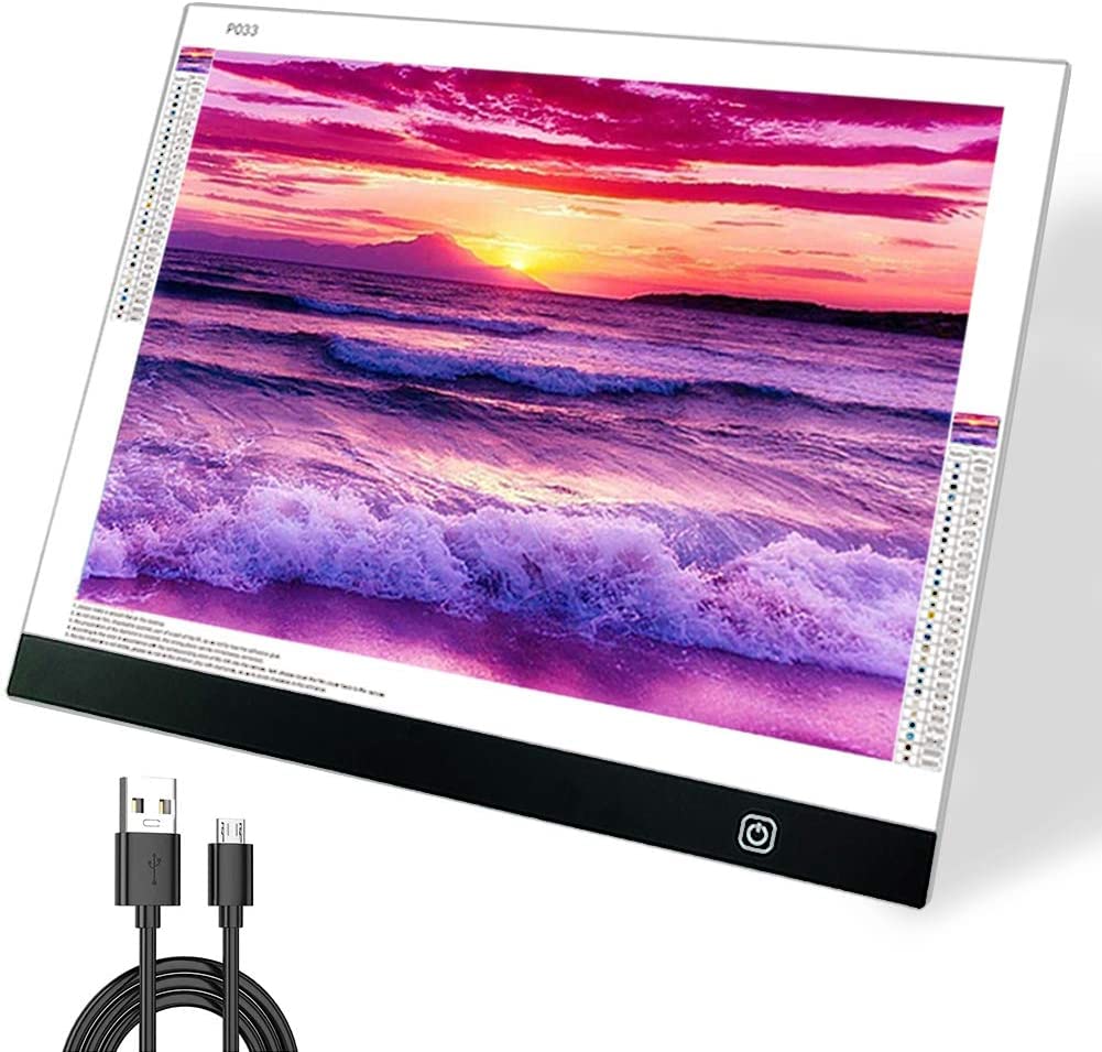 A3S Light Pad for Diamond Painting - Sponake Light Board Tracing with 3 Level Brightness Apply to 5D Diamonds Art | Craft | Weed