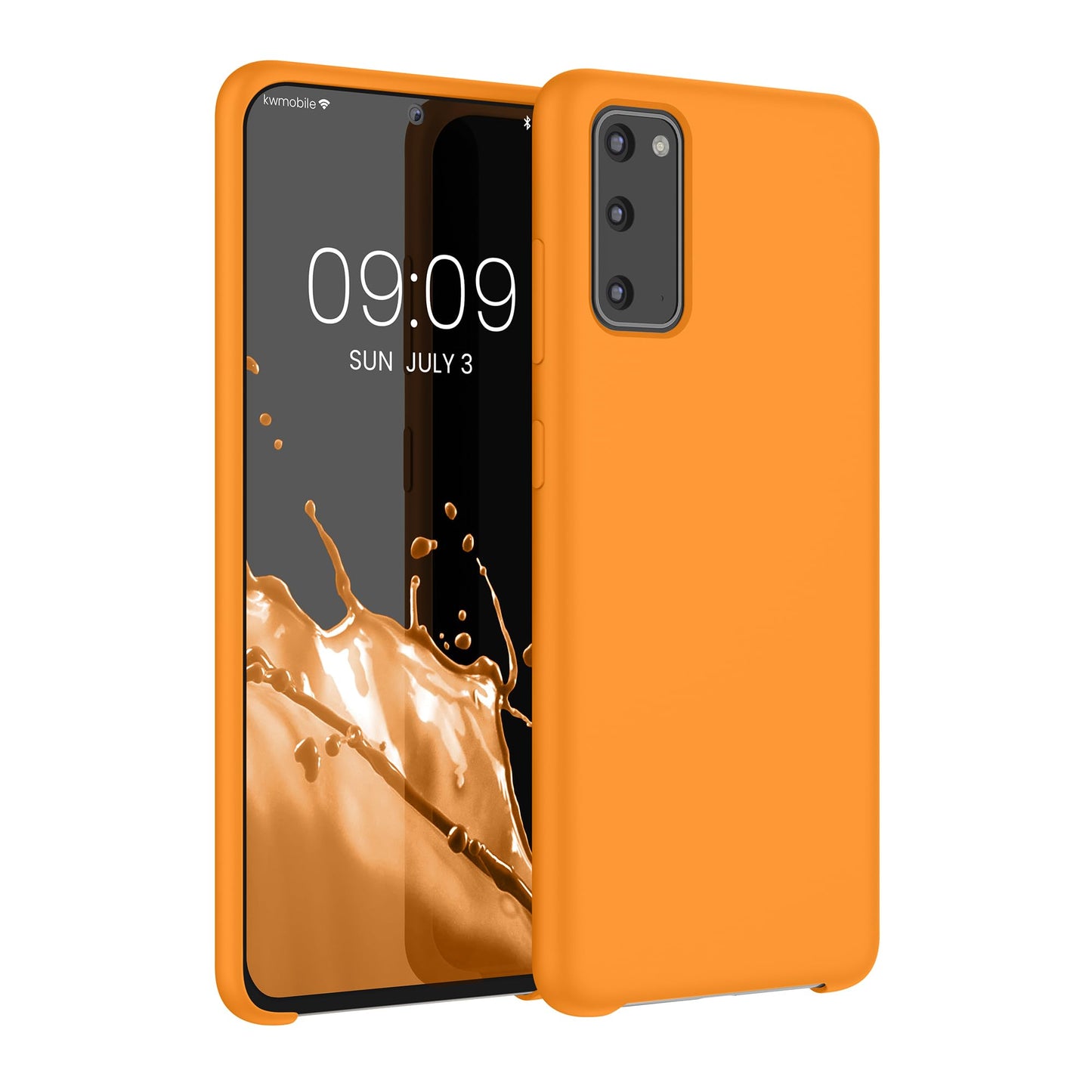 kwmobile Case Compatible with Samsung Galaxy S20 Case - TPU Silicone Phone Cover with Soft Finish - Fruity Orange