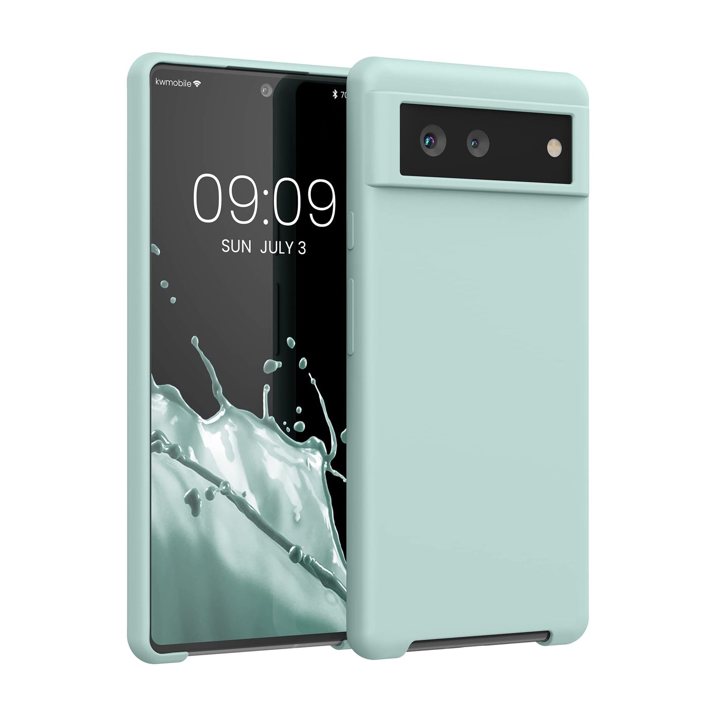 kwmobile Case Compatible with Google Pixel 6 Case - TPU Silicone Phone Cover with Soft Finish - Mint Matte