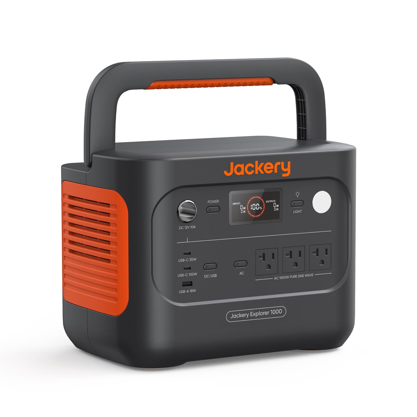 Jackery Explorer 1000 v2 Portable Power Station (1050Wh Version), 1500W AC/100W USB-C Output, LiFePO4 Battery, Fast Charge, Powe