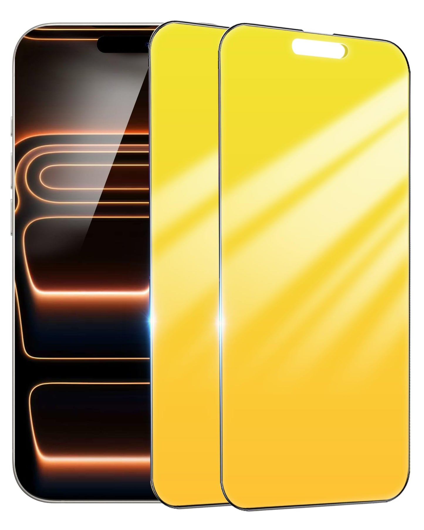 Umhlaba Privacy Screen Protector for iPhone 17 Pro Max 6.9 Inch Gradient Gold Tempered Glass Film for iPhone 17 ProMax 25 Degree