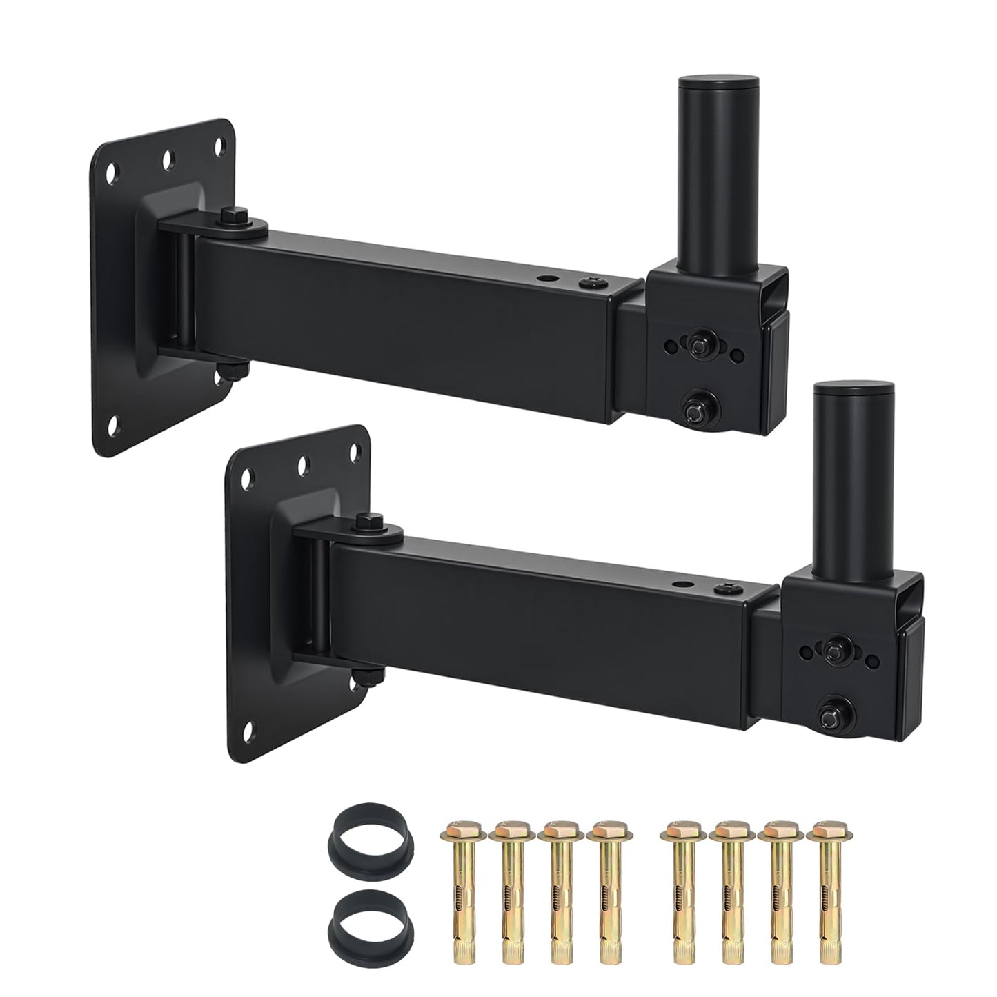 DAGCUXIN Heavy Duty Speaker Wall Mount,Adjustable Tilt & Swivel Wall Mount Brackets for Professional Audio PA Speakers,Hold up t