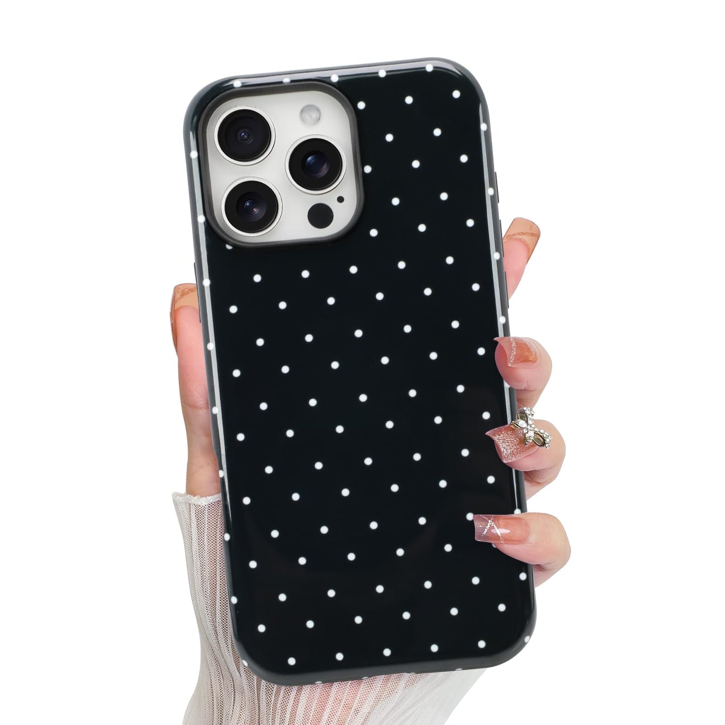 KANGHAR Compatible with iPhone 16 Pro Max Case, Aesthetic Spot Cute Pattern, Support for MagSafe Shockproof Cover for Girls Wome