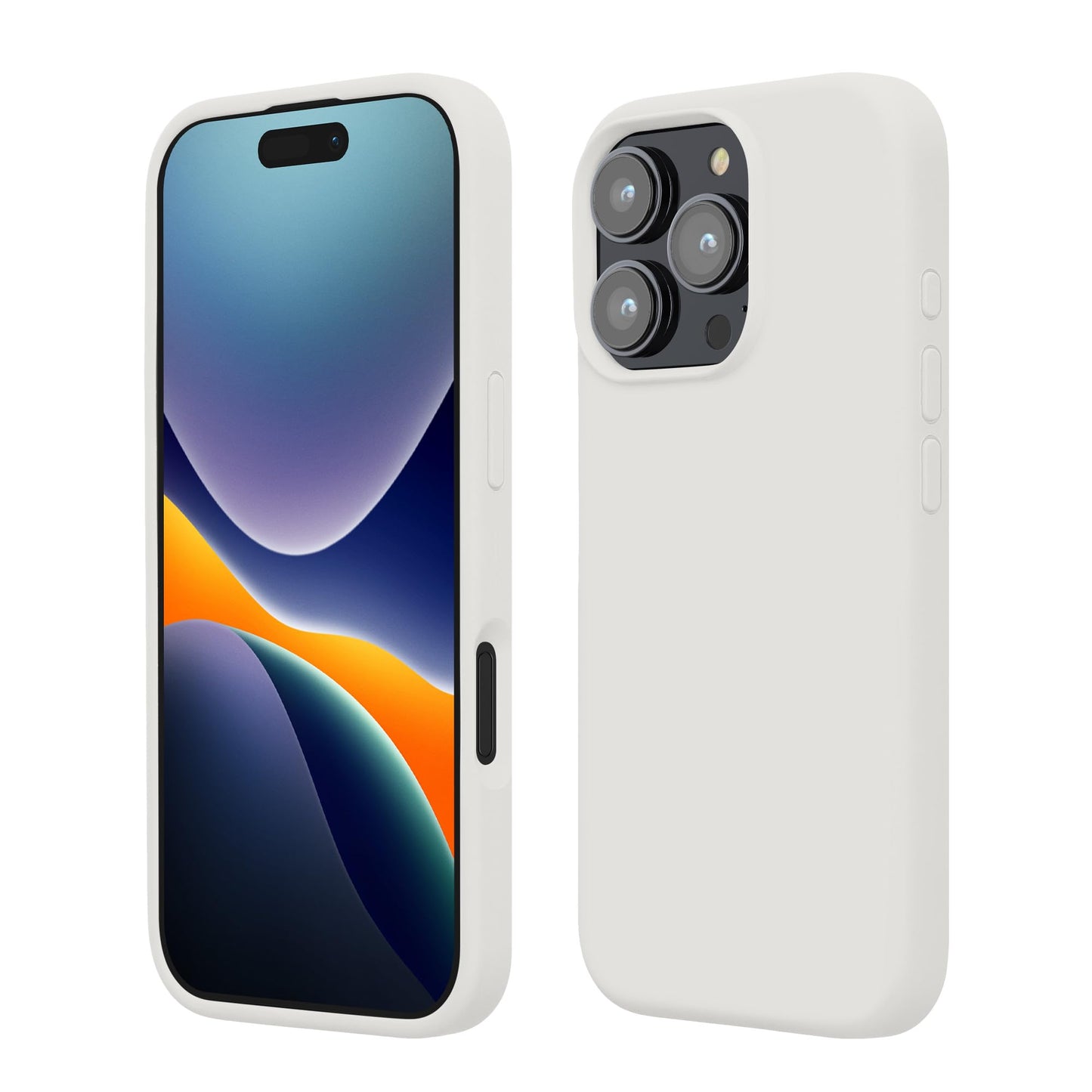 kwmobile Case Compatible with Apple iPhone 16 Pro Case - TPU Silicone Phone Cover with Soft Finish - White