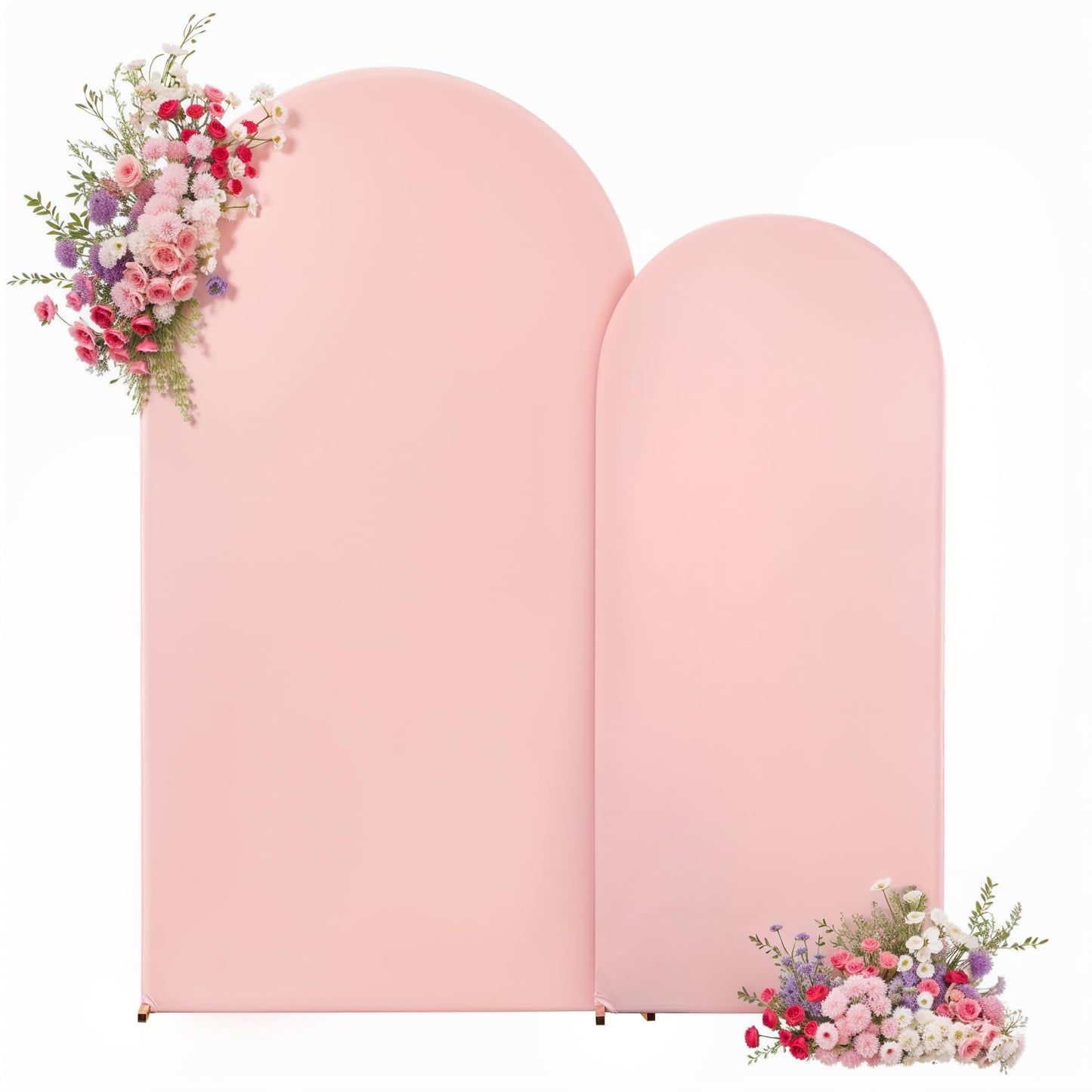 Pale Pink Arch Backdrop Covers 7.2FT 6FT Party Wedding Arch Covers Stretchy Backdrop Set of 2 Baby Shower Bridal Shower Photo Bi