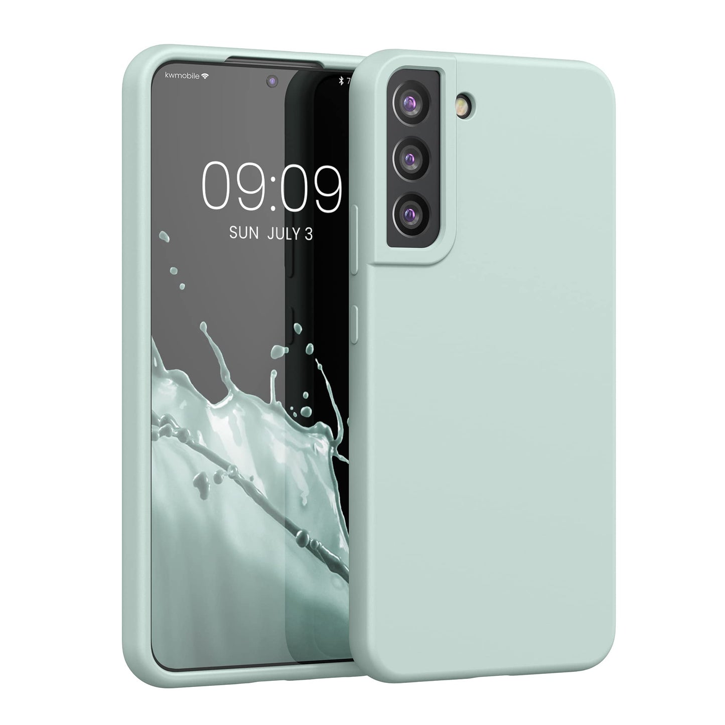 kwmobile Case Compatible with Samsung Galaxy S22 Plus Case - TPU Silicone Phone Cover with Soft Finish - Cool Mint