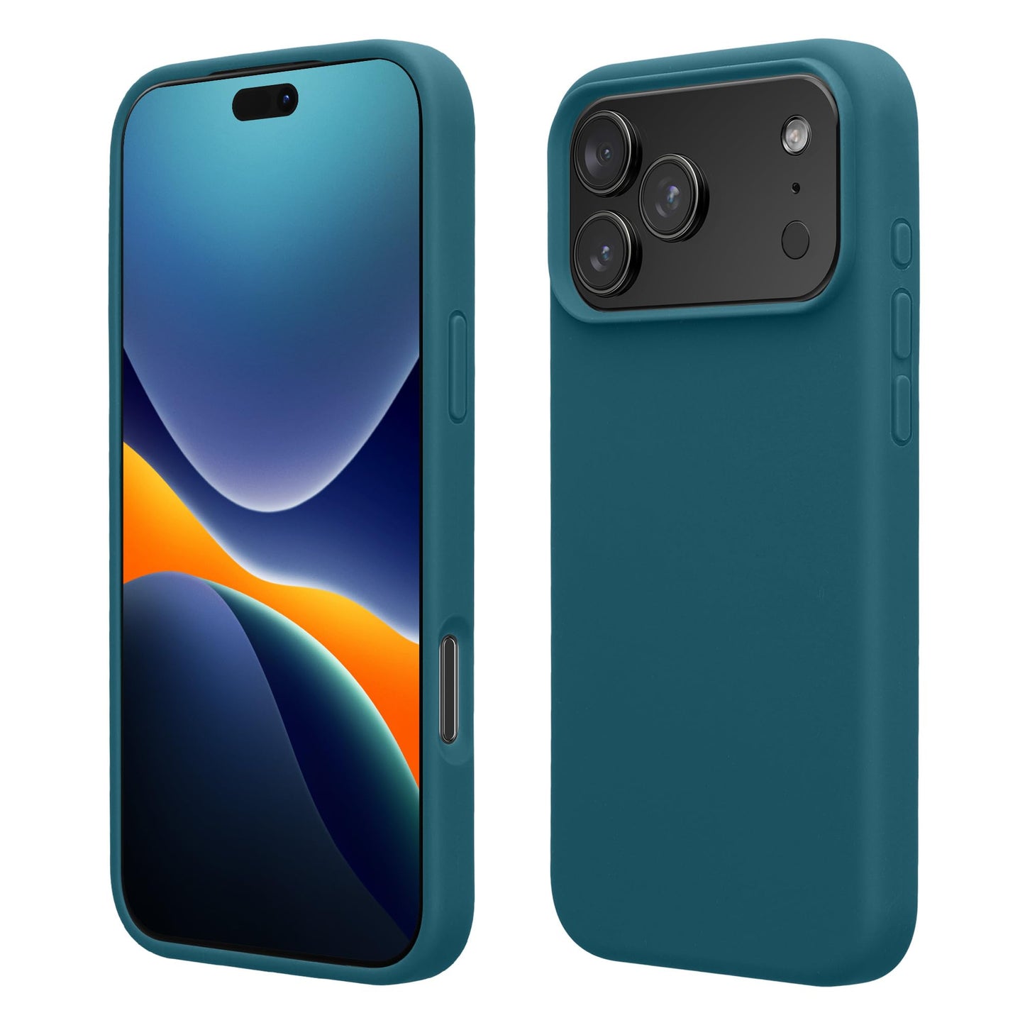 kwmobile Case Compatible with Apple iPhone 17 Pro Max Case - TPU Silicone Phone Cover with Soft Finish - Teal Matte